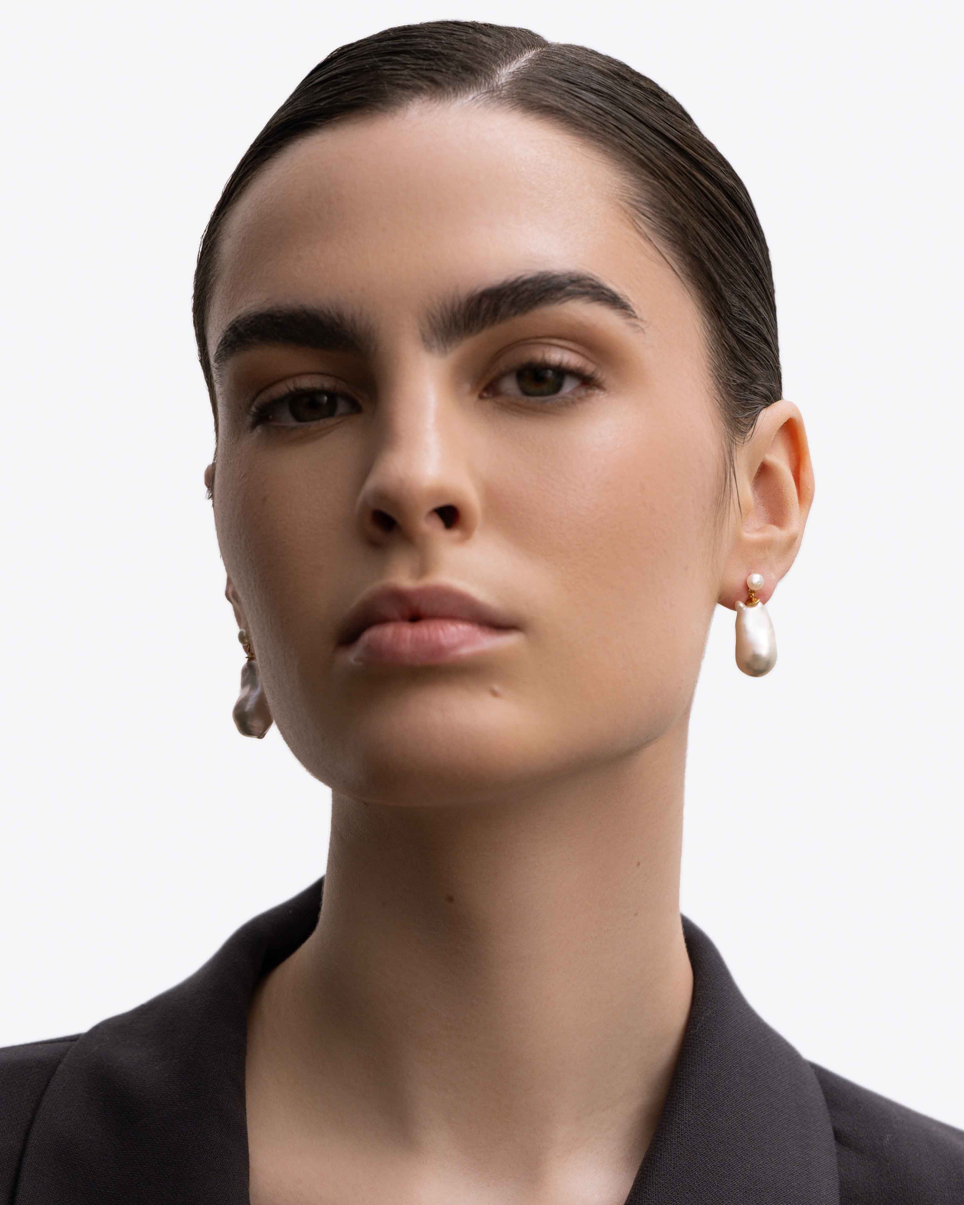 BRUNA The Label Earrings 18k Gold Vermeil / Perlen Genova Earrings