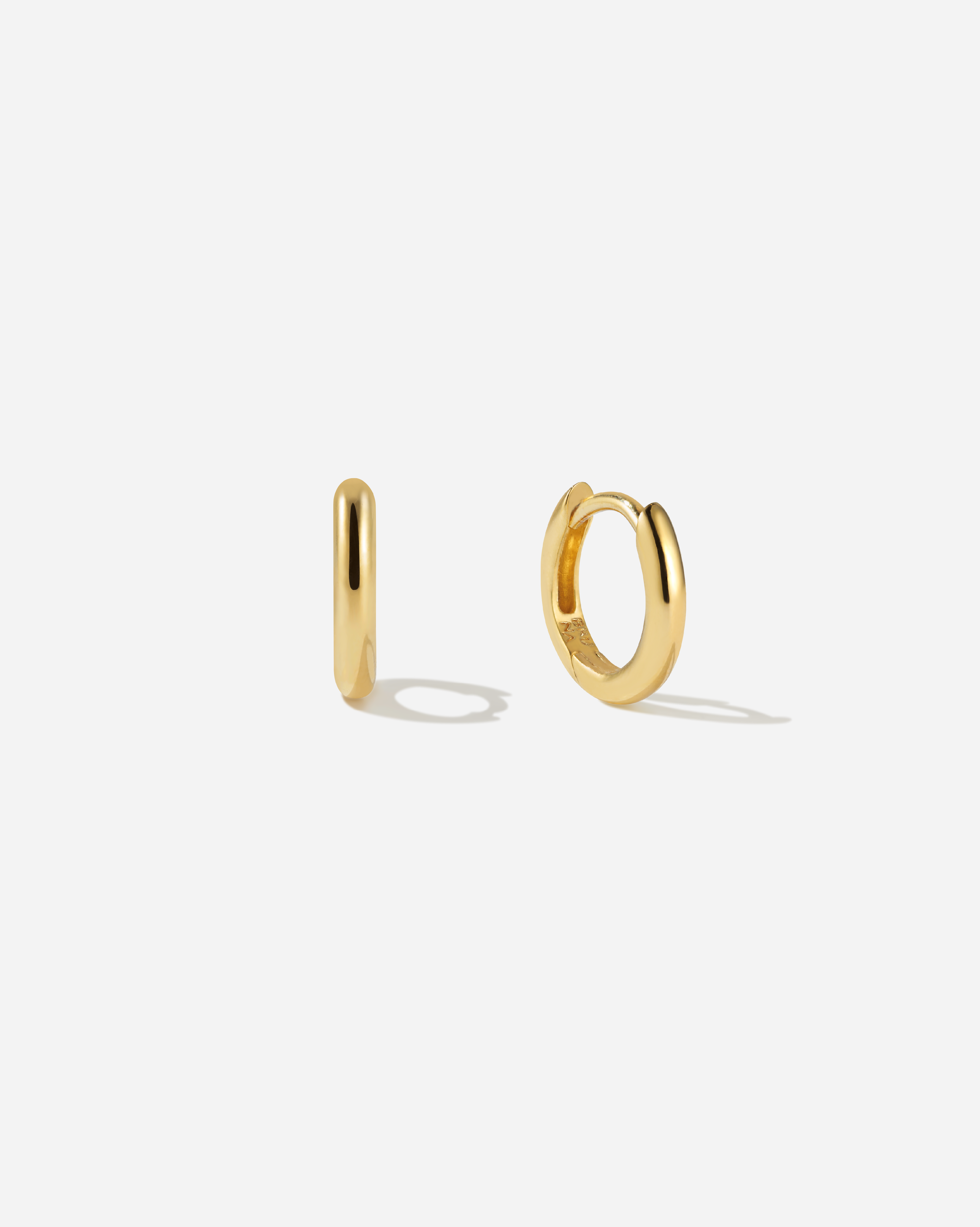 Bruna The Label Earrings 14k Massivgold / No Gems Isola 14k Gold Small Hoops
