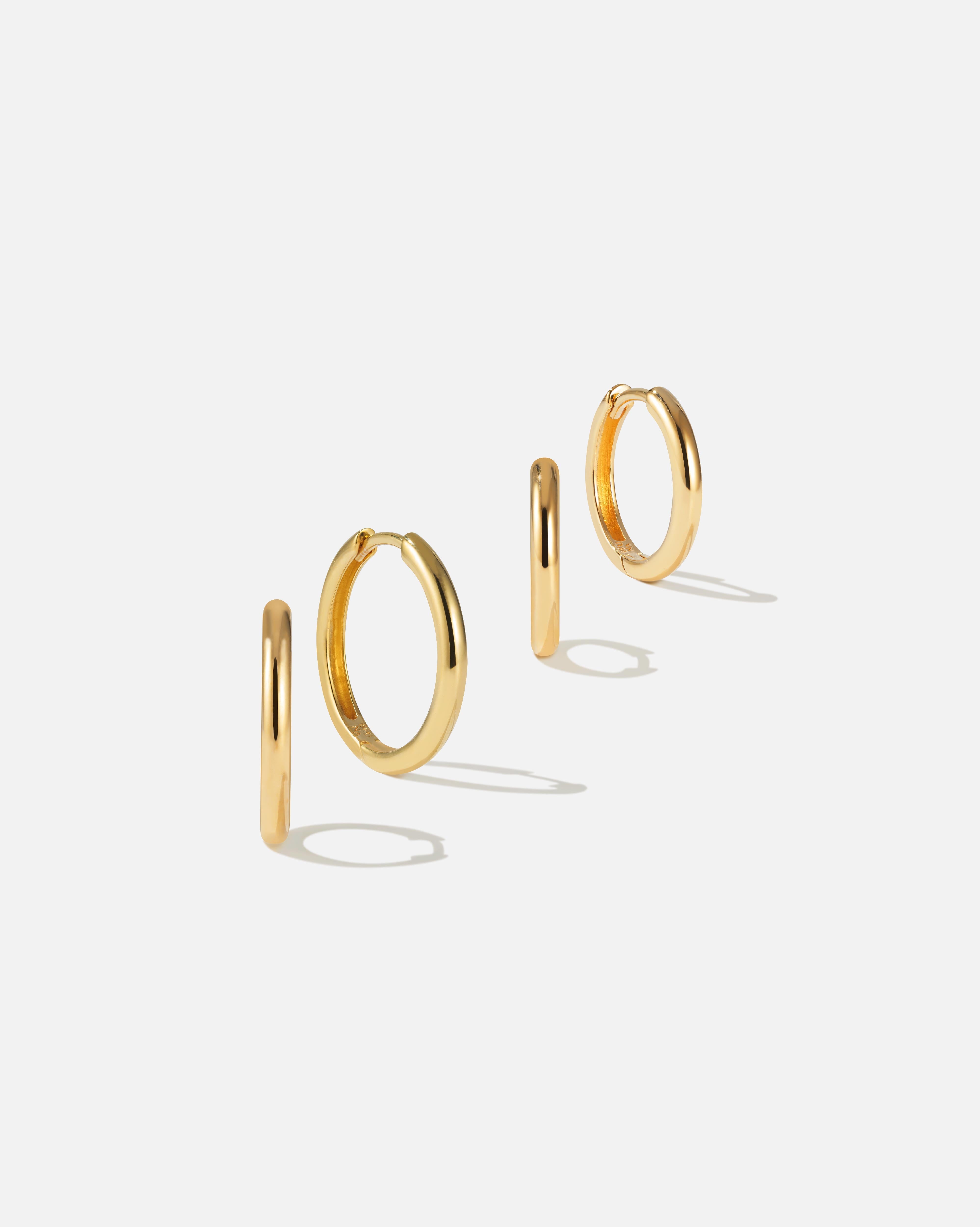 BRUNA The Label Sets 18k Gold Vermeil Isola Hoops Large Set