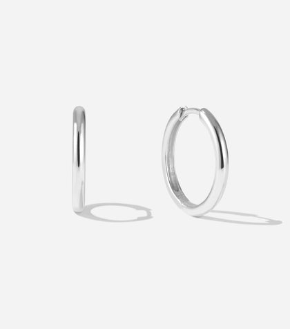 Bruna The Label Earrings 925 Sterling Silber / No Gems Isola Large Hoops