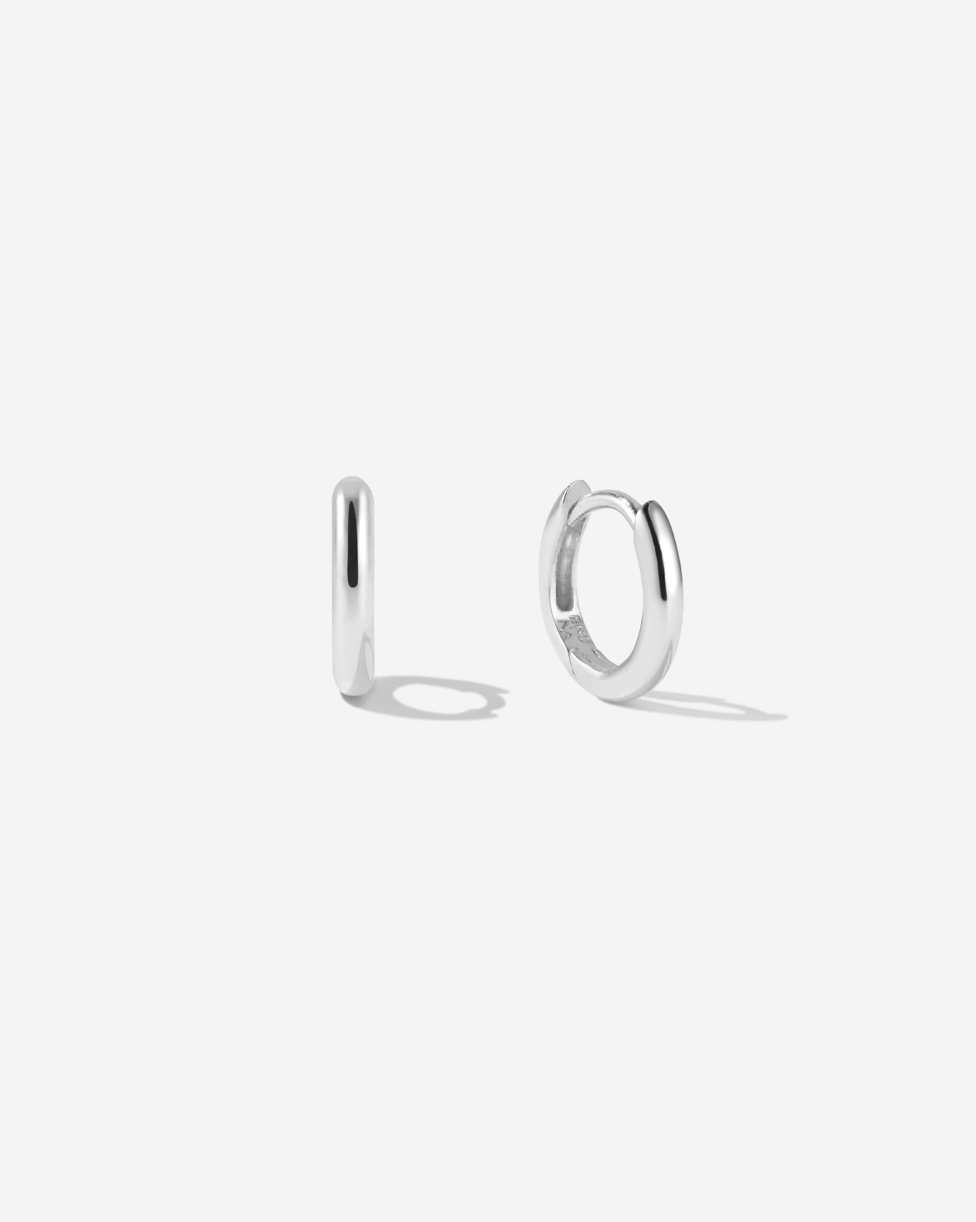 Bruna The Label Earrings 925 Sterling Silber / No Gems Isola Small Hoops