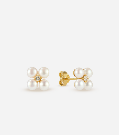 BRUNA The Label Earrings 18k Gold Vermeil / Topaz Jardin Studs