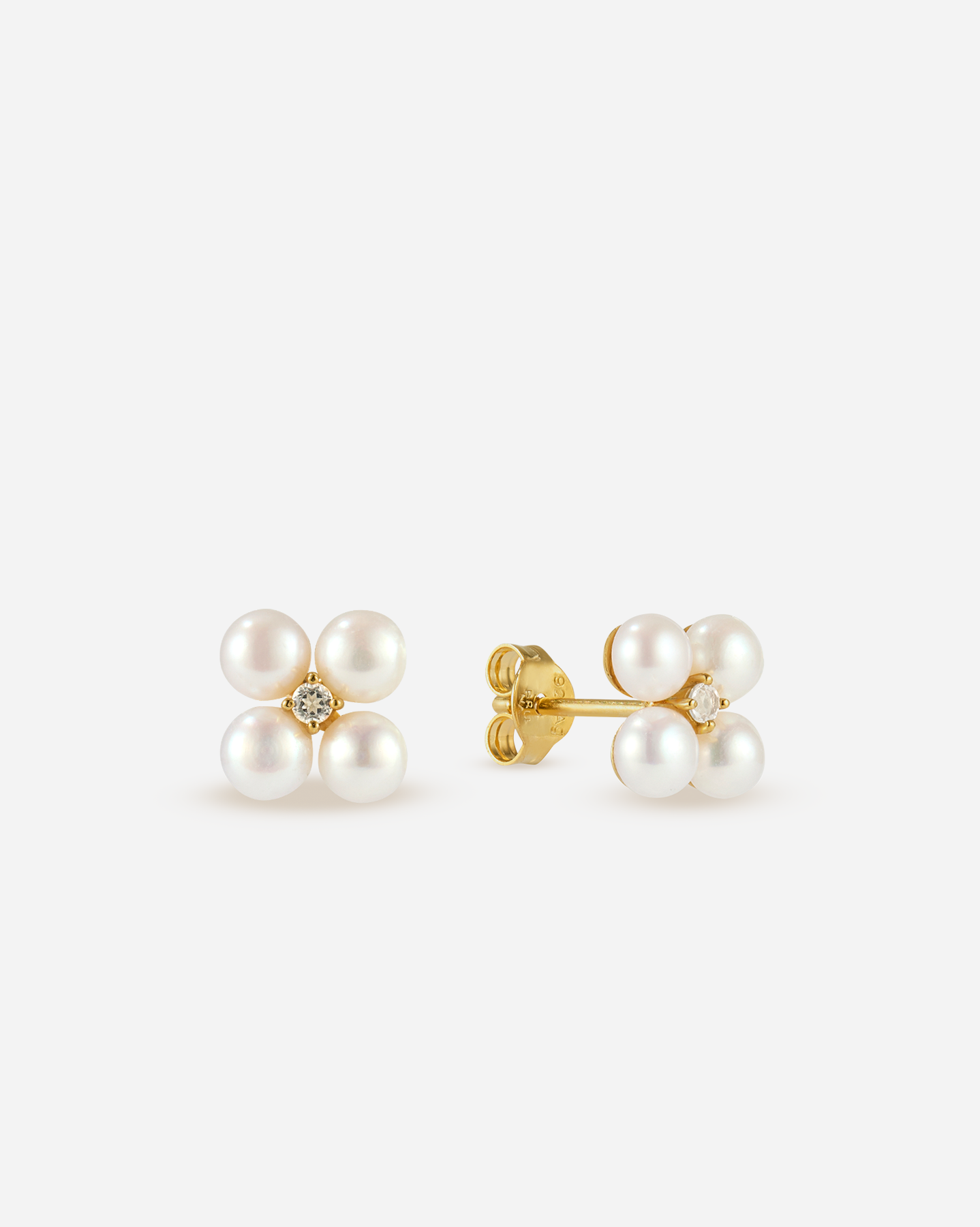 BRUNA The Label Earrings 18k Gold Vermeil / Topaz Jardin Studs