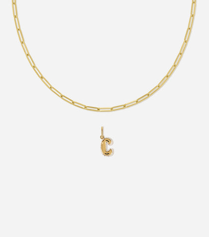 BRUNA The Label Sets C / 18k Gold Vermeil / Topaz L'Été Bubble Letter Topaz Set