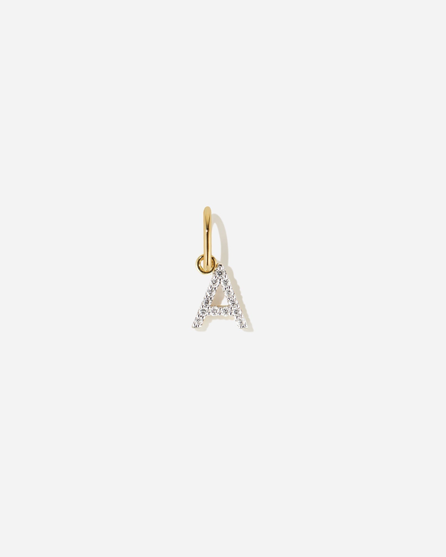 BRUNA The Label Charm A / 14k Massivgold / Laborgezüchtete Diamanten Lab-Grown Diamond Letter Charm