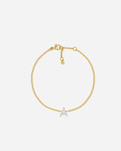 Lab-Grown Diamond Letter Bracelet
