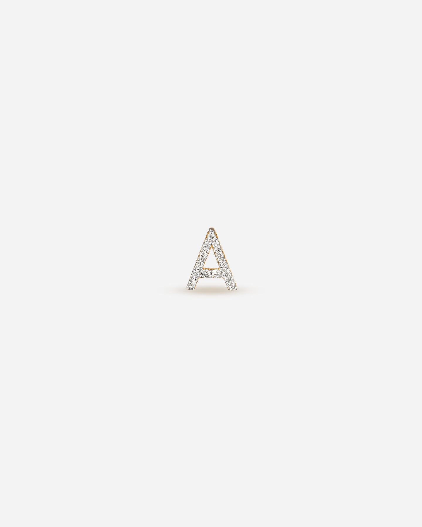 BRUNA The Label Earrings A / 14k Massivgold / Laborgezüchtete Diamanten Lab-Grown Diamond Letter Stud