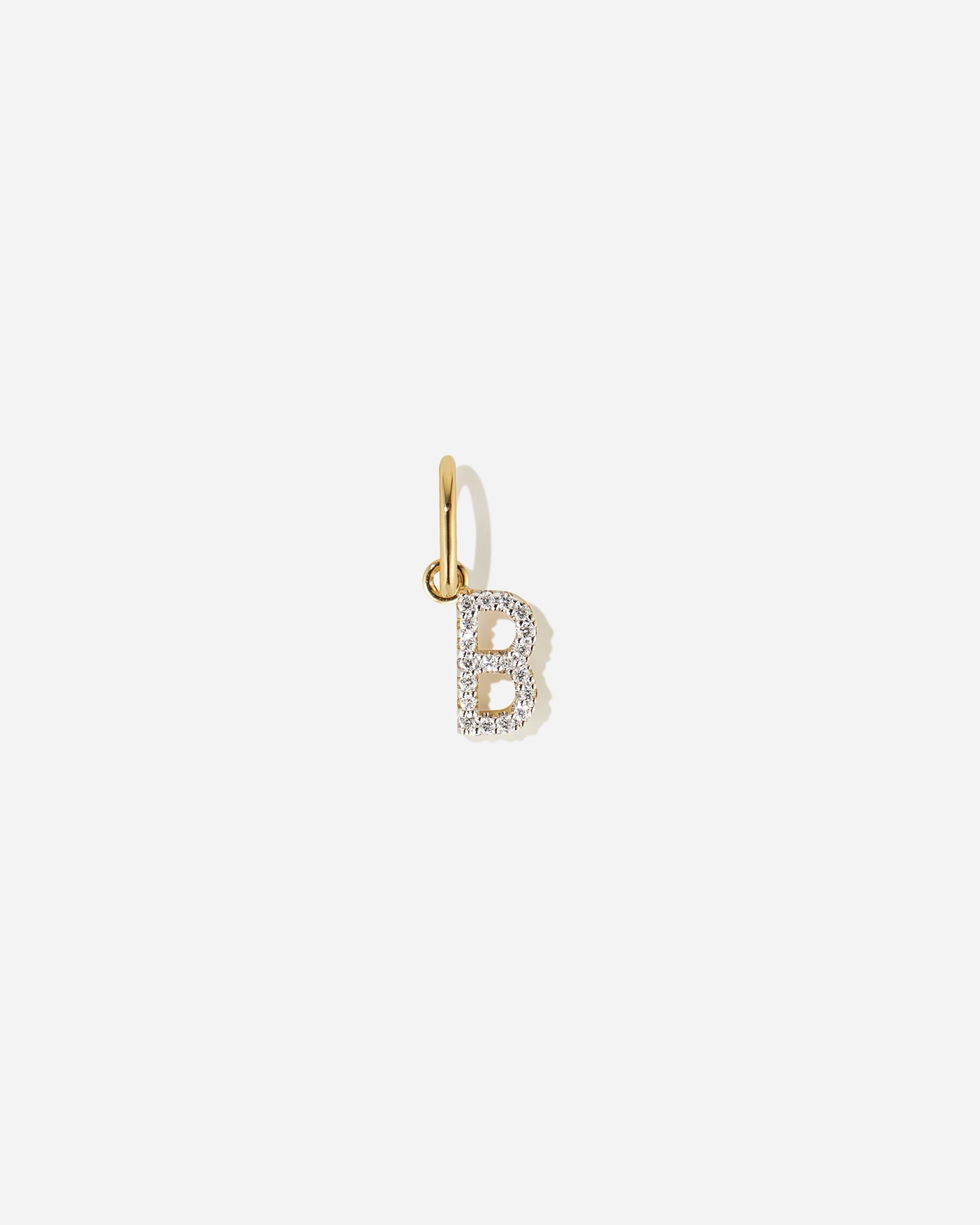 BRUNA The Label Charm B / 14k Massivgold / Laborgezüchtete Diamanten Lab-Grown Diamond Letter Charm