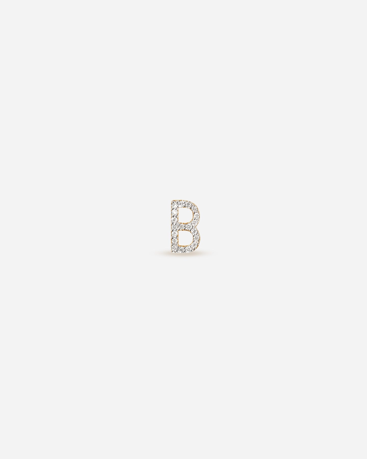 BRUNA The Label Earrings B / 14k Massivgold / Laborgezüchtete Diamanten Lab-Grown Diamond Letter Stud