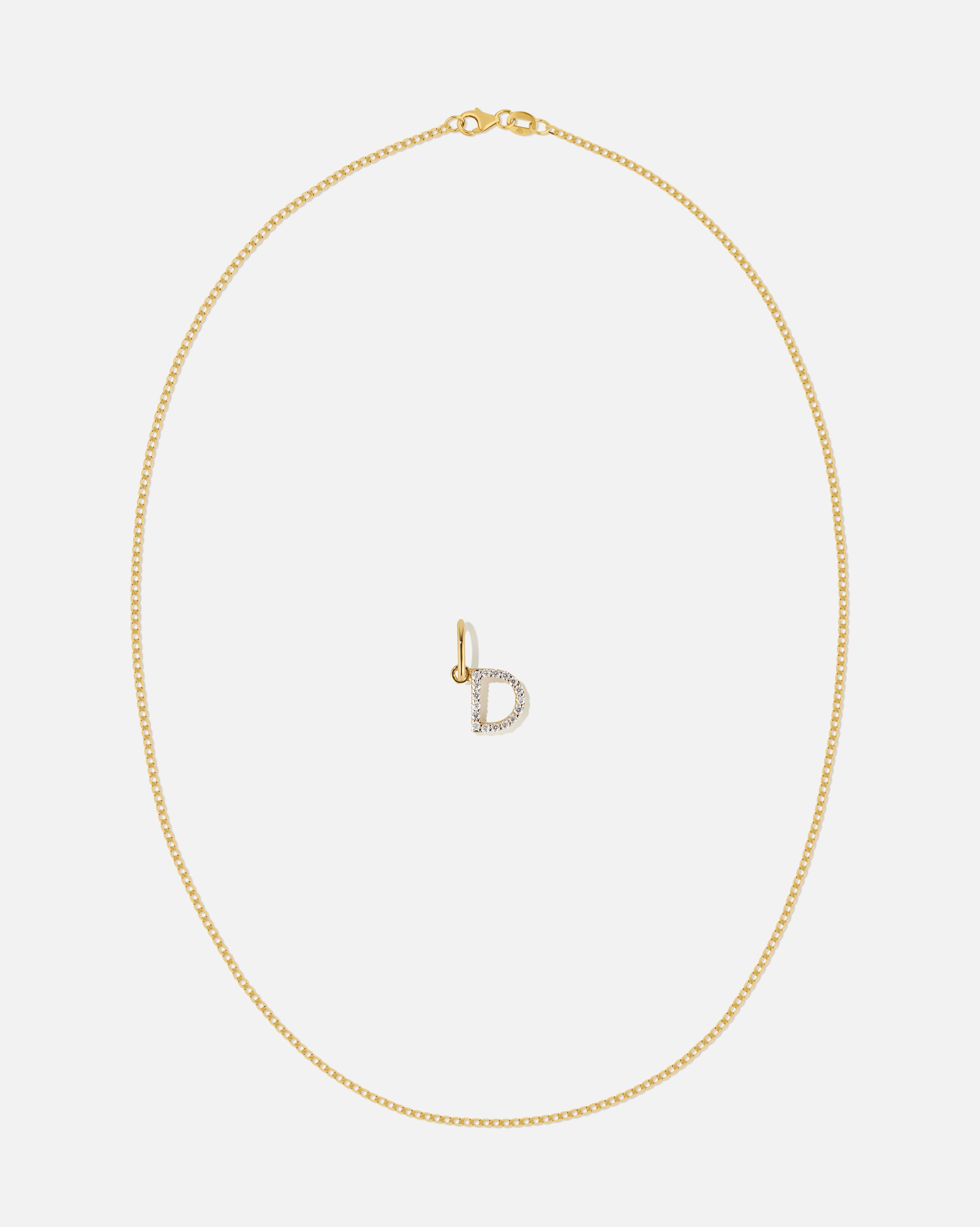 BRUNA The Label Sets Lab-Grown Diamond Letter and Lyon Necklace Set