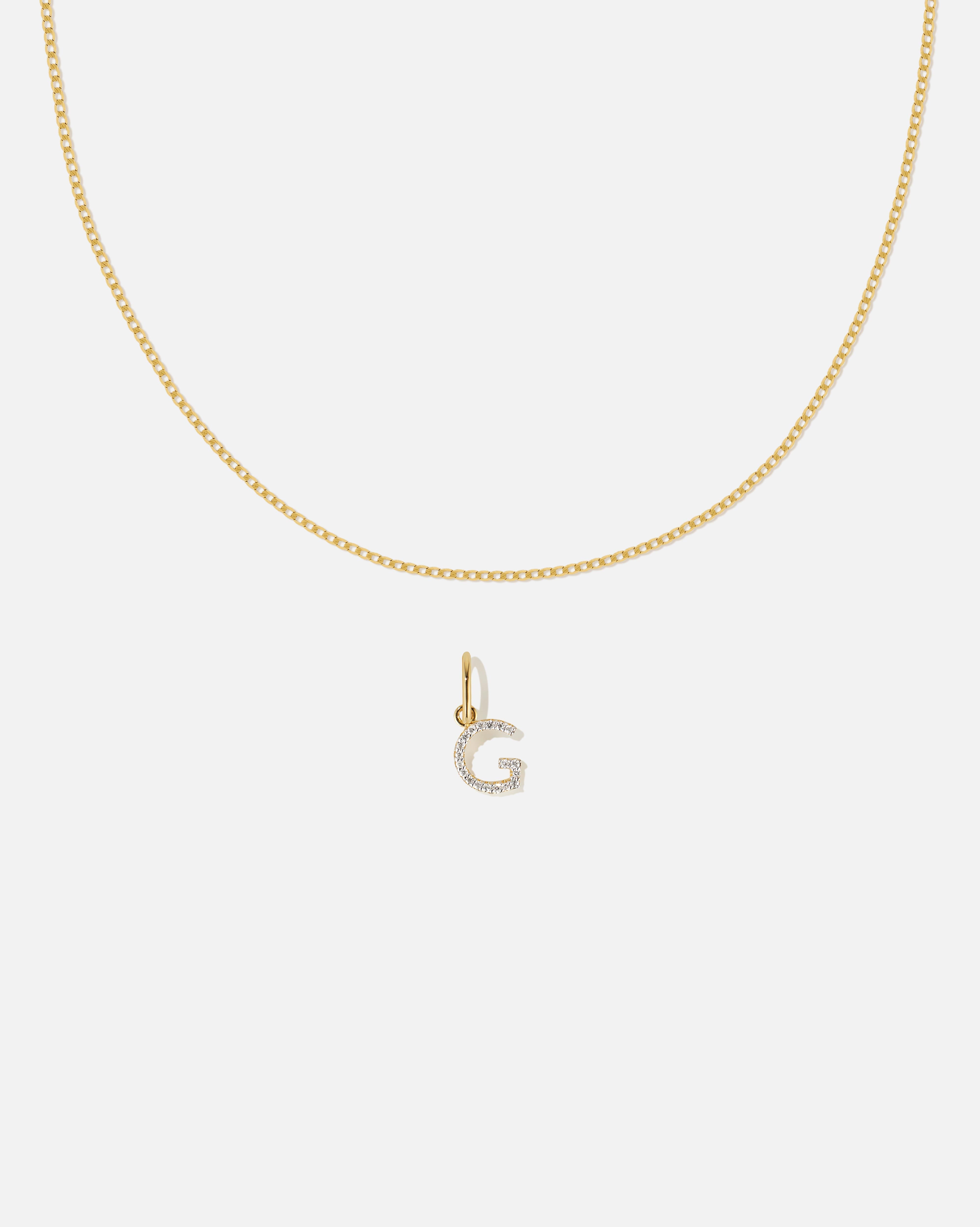 BRUNA The Label Sets G / 14k Massivgold / Laborgezüchtete Diamanten Lab-Grown Diamond Letter and Lyon Necklace Set