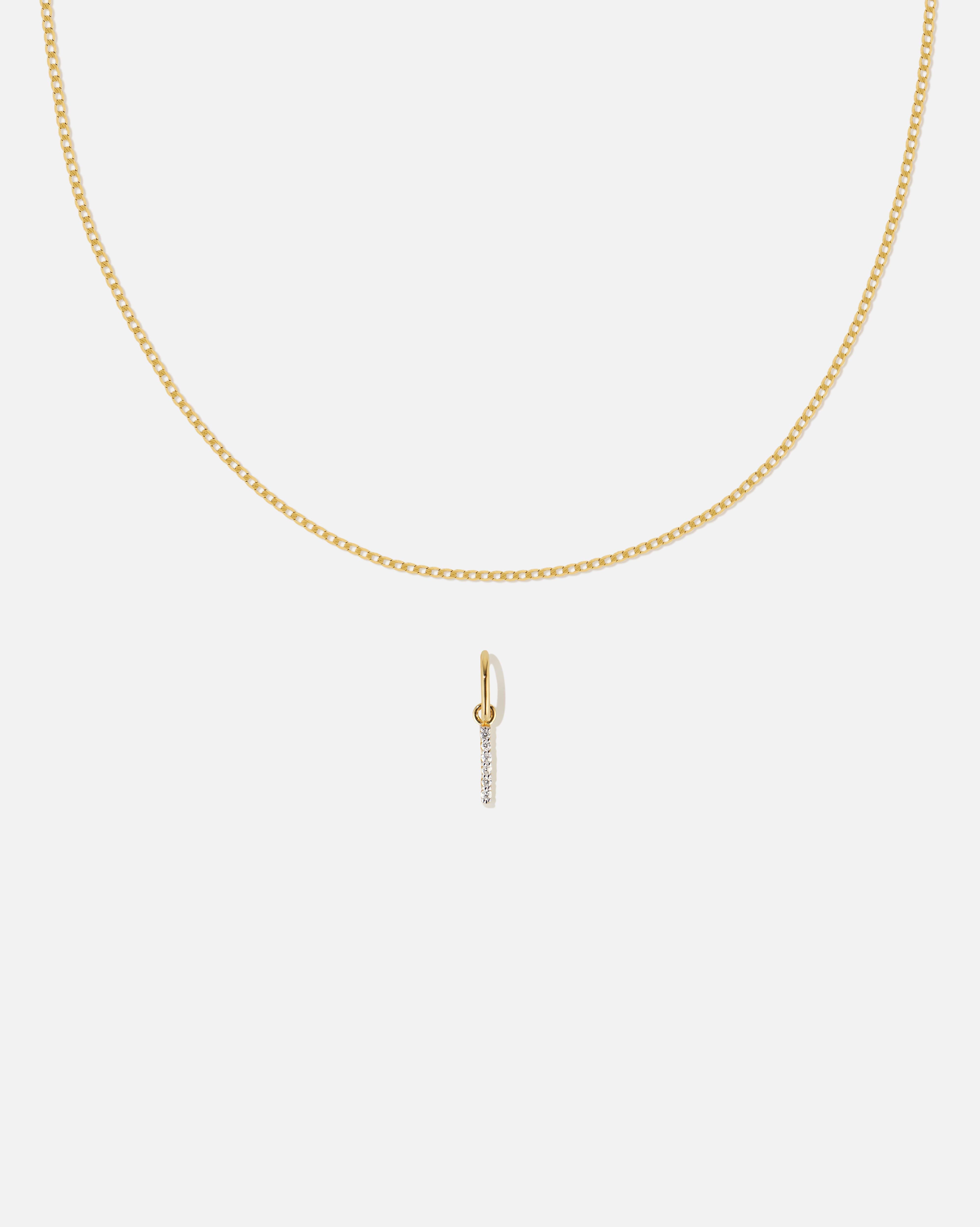 BRUNA The Label Sets I / 14k Massivgold / Laborgezüchtete Diamanten Lab-Grown Diamond Letter and Lyon Necklace Set