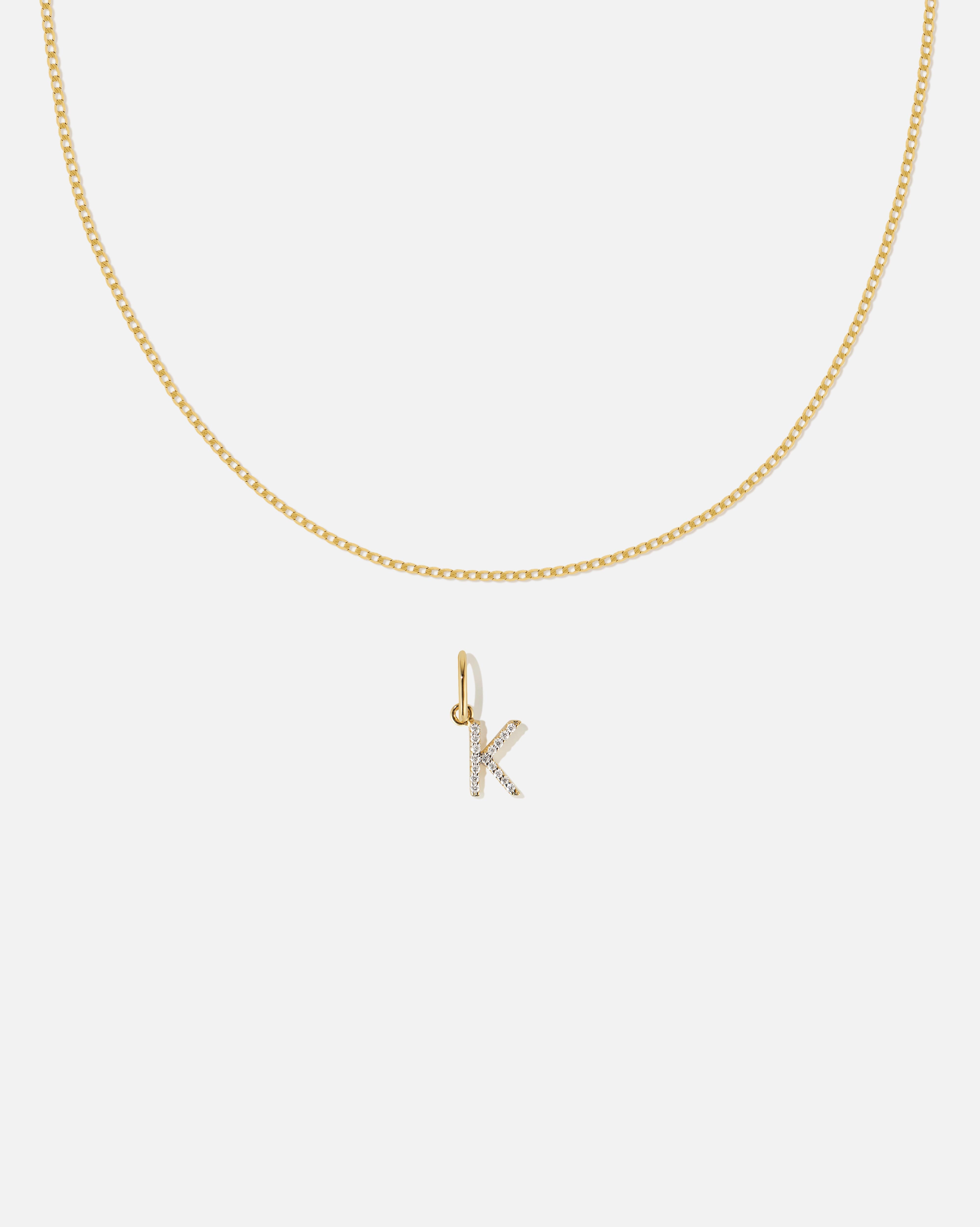 BRUNA The Label Sets K / 14k Massivgold / Laborgezüchtete Diamanten Lab-Grown Diamond Letter and Lyon Necklace Set