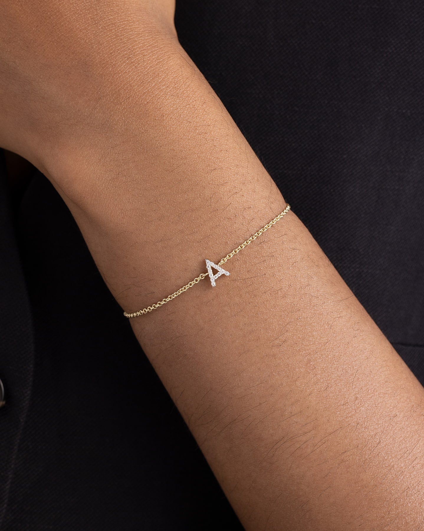 BRUNA The Label Bracelet Lab-Grown Diamond Letter Bracelet