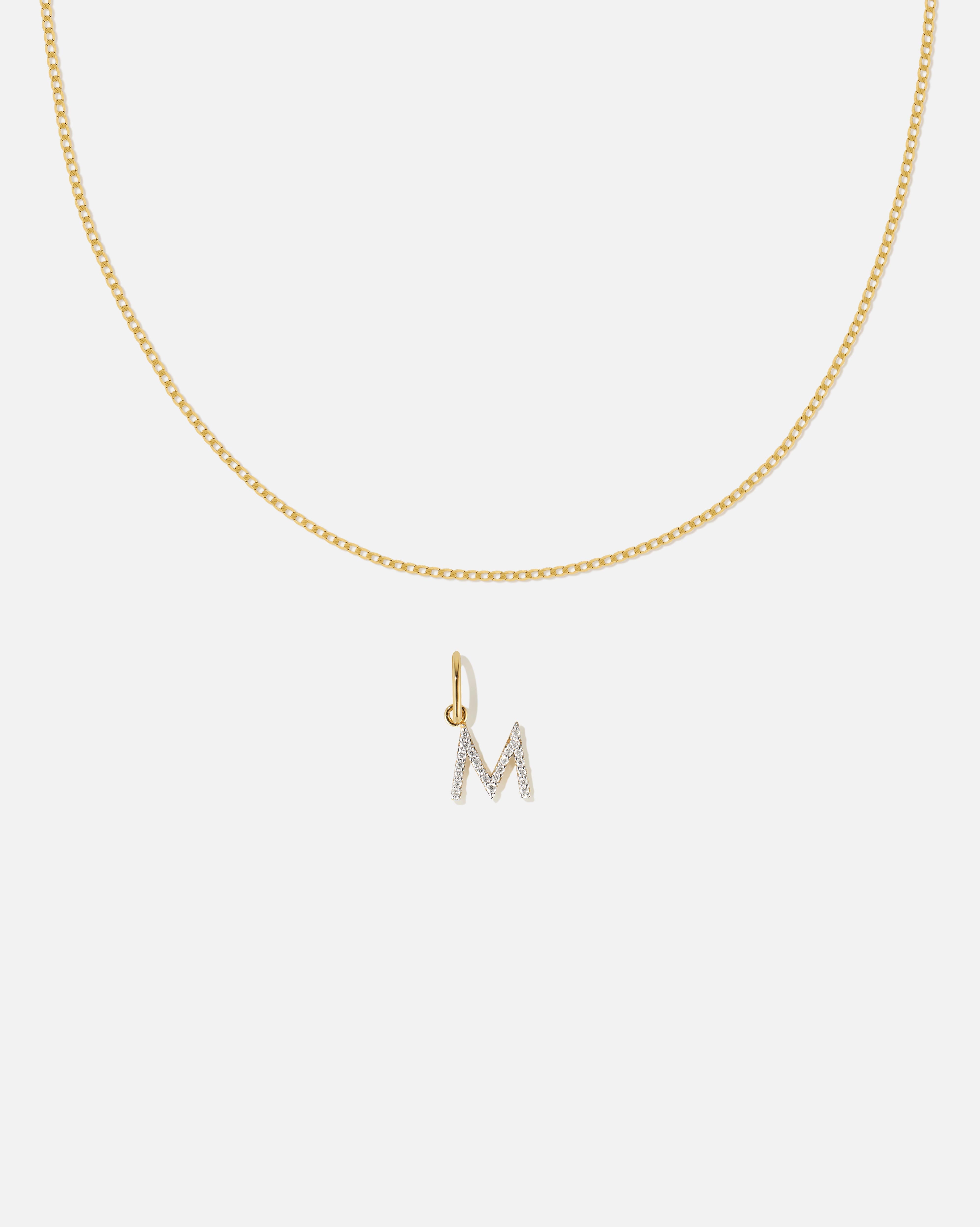 BRUNA The Label Sets M / 14k Massivgold / Laborgezüchtete Diamanten Lab-Grown Diamond Letter and Lyon Necklace Set