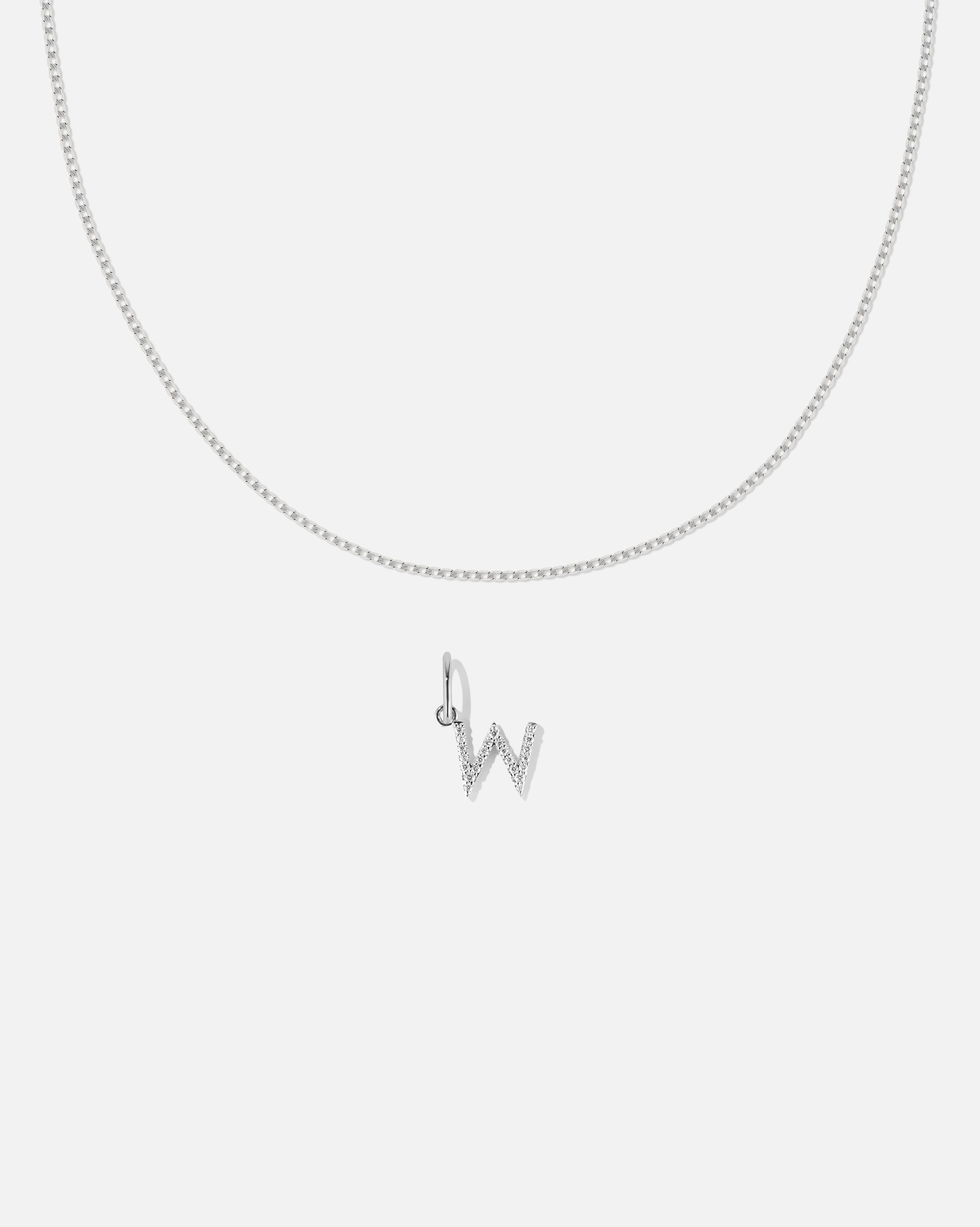 BRUNA The Label Sets W / 14k Weißgold / Laborgezüchtete Diamanten Lab-Grown Diamond Letter and Lyon Necklace Set