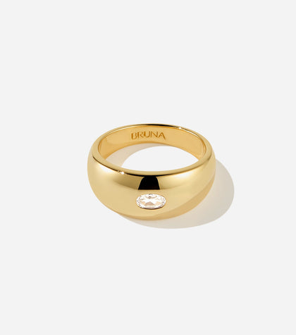 BRUNA The Label Ring 18k Gold Vermeil / 52 / Topaz Lazio Topaz Ring