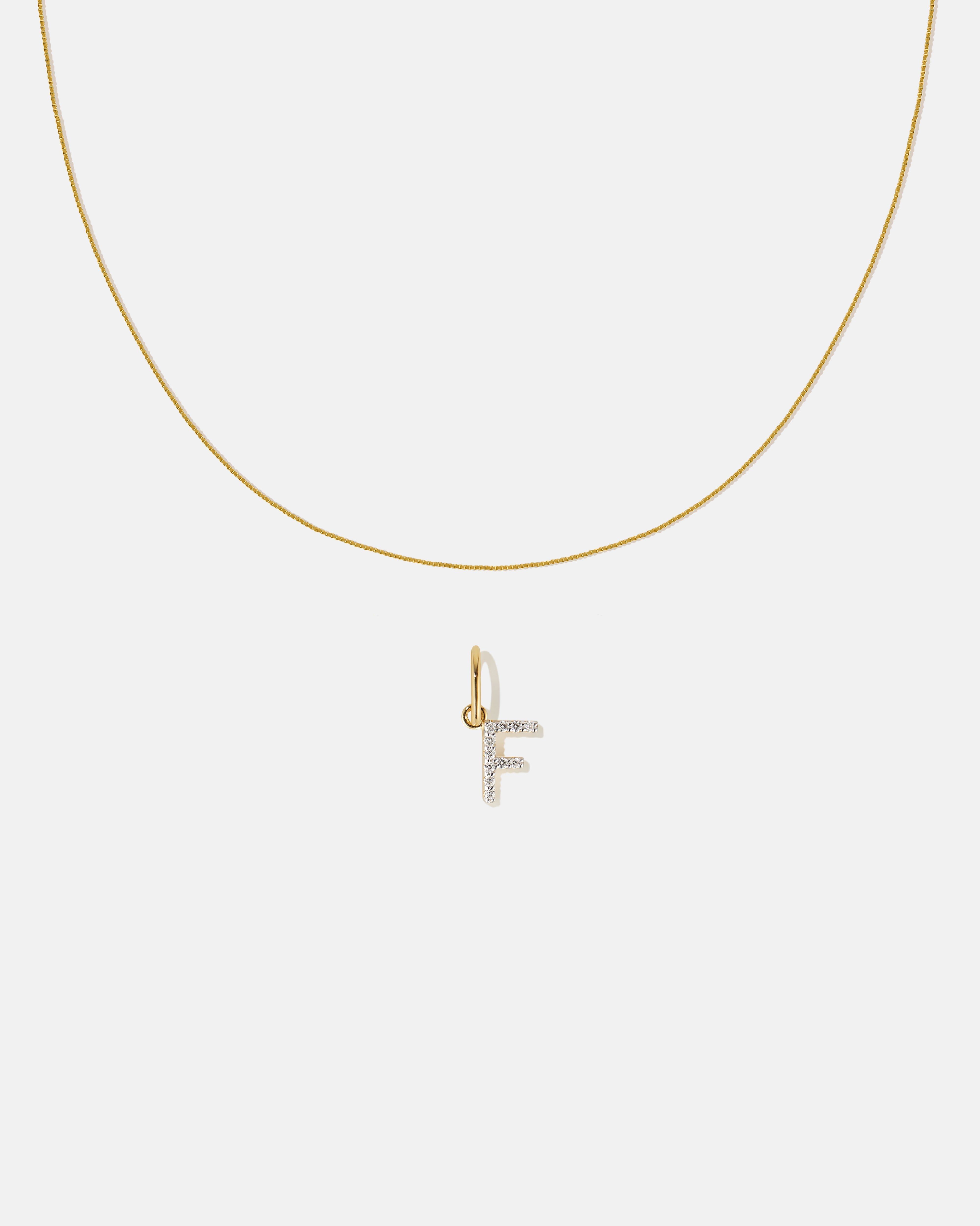 BRUNA The Label Sets F / 14k Massivgold / Laborgezüchtete Diamanten Letter Pendant Set