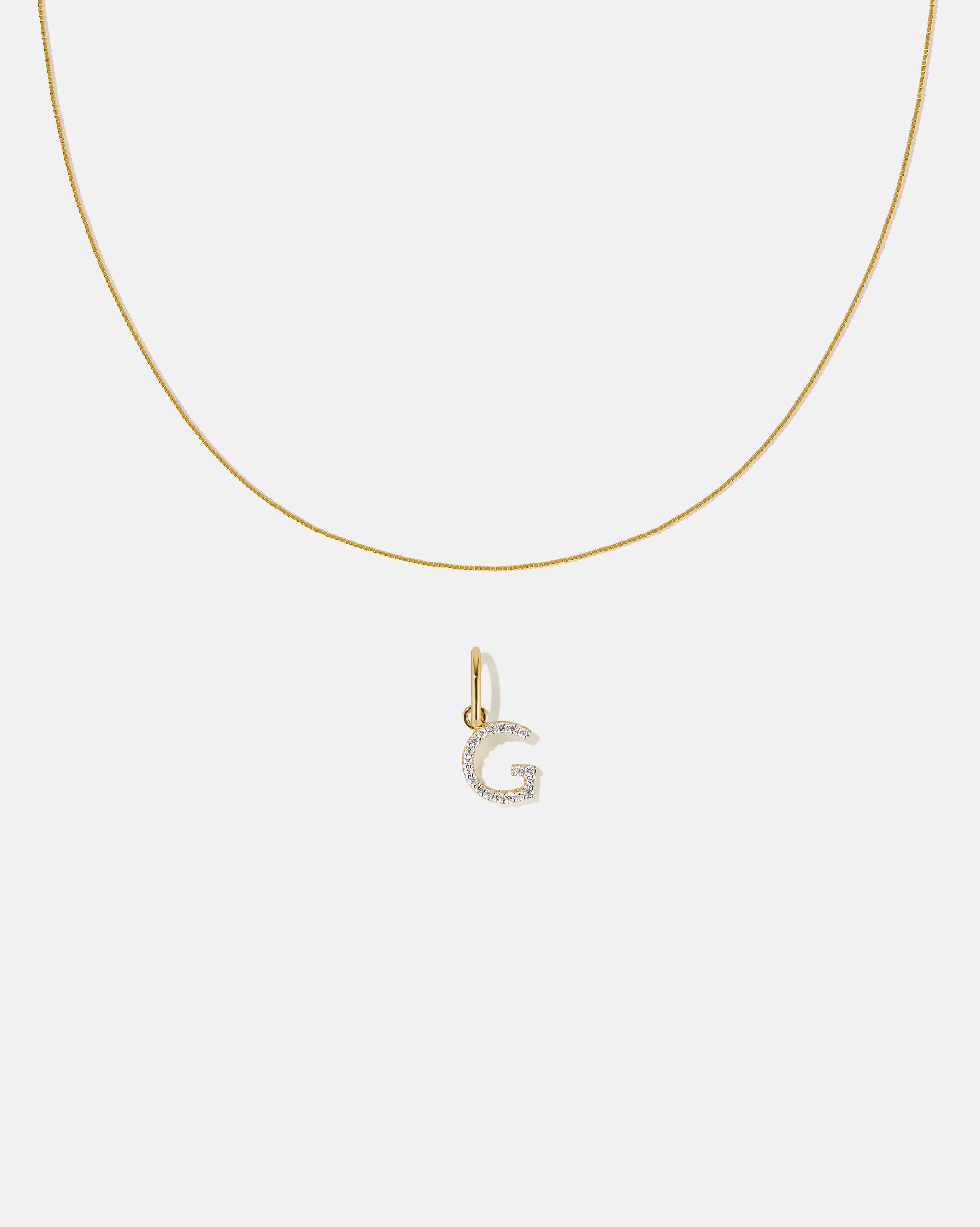 BRUNA The Label Sets G / 14k Massivgold / Laborgezüchtete Diamanten Letter Pendant Set