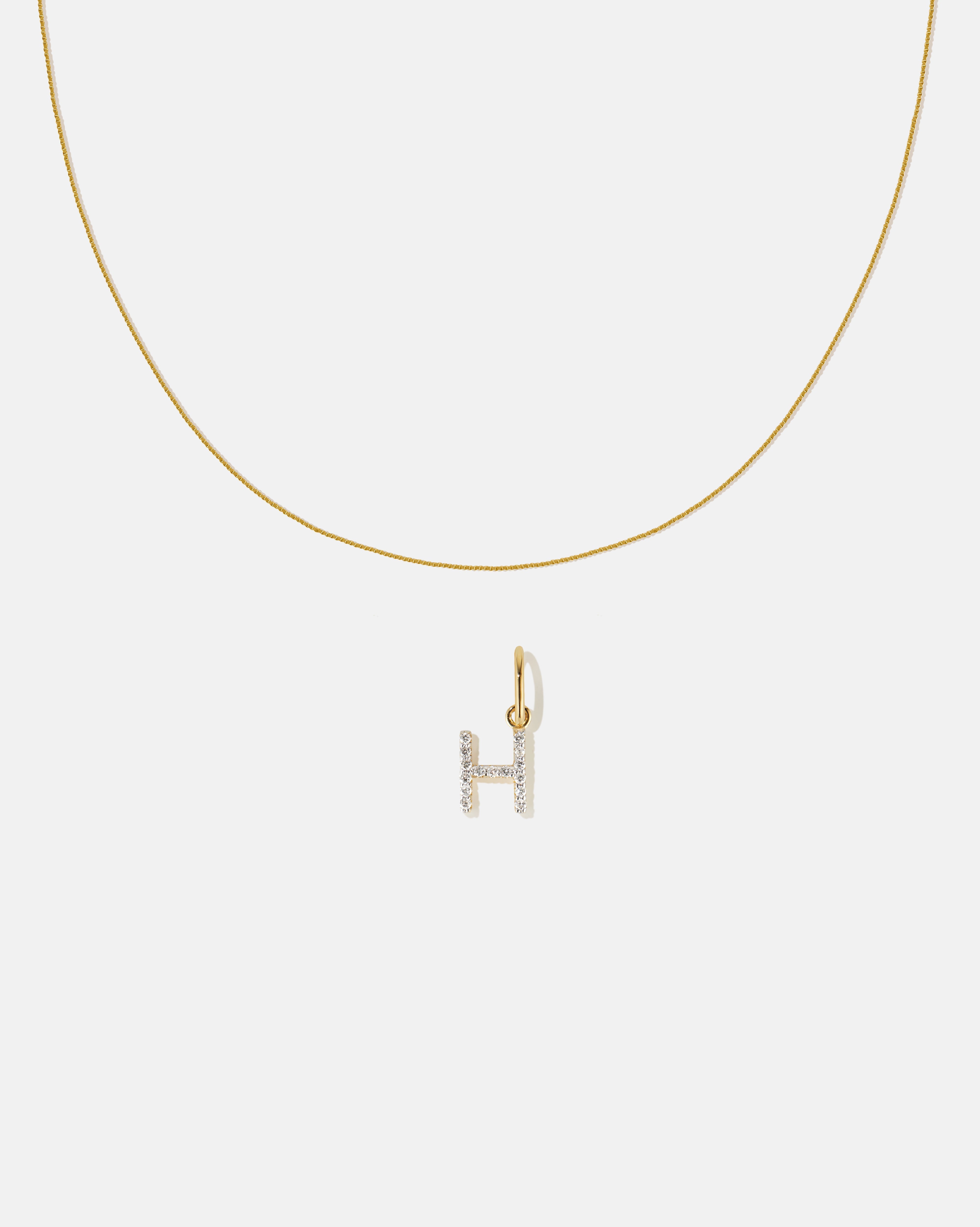 BRUNA The Label Sets H / 14k Massivgold / Laborgezüchtete Diamanten Letter Pendant Set