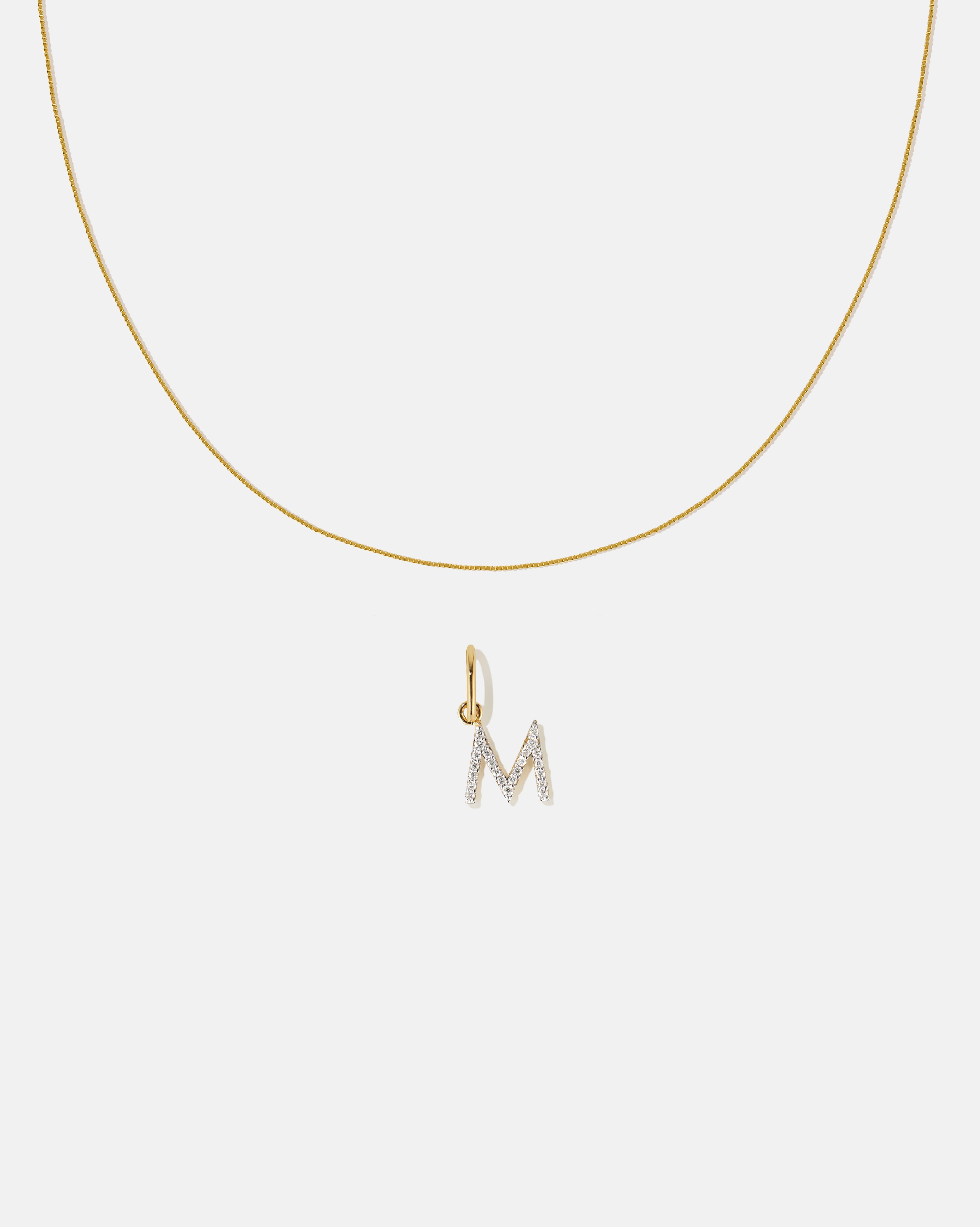 BRUNA The Label Sets M / 14k Massivgold / Laborgezüchtete Diamanten Letter Pendant Set