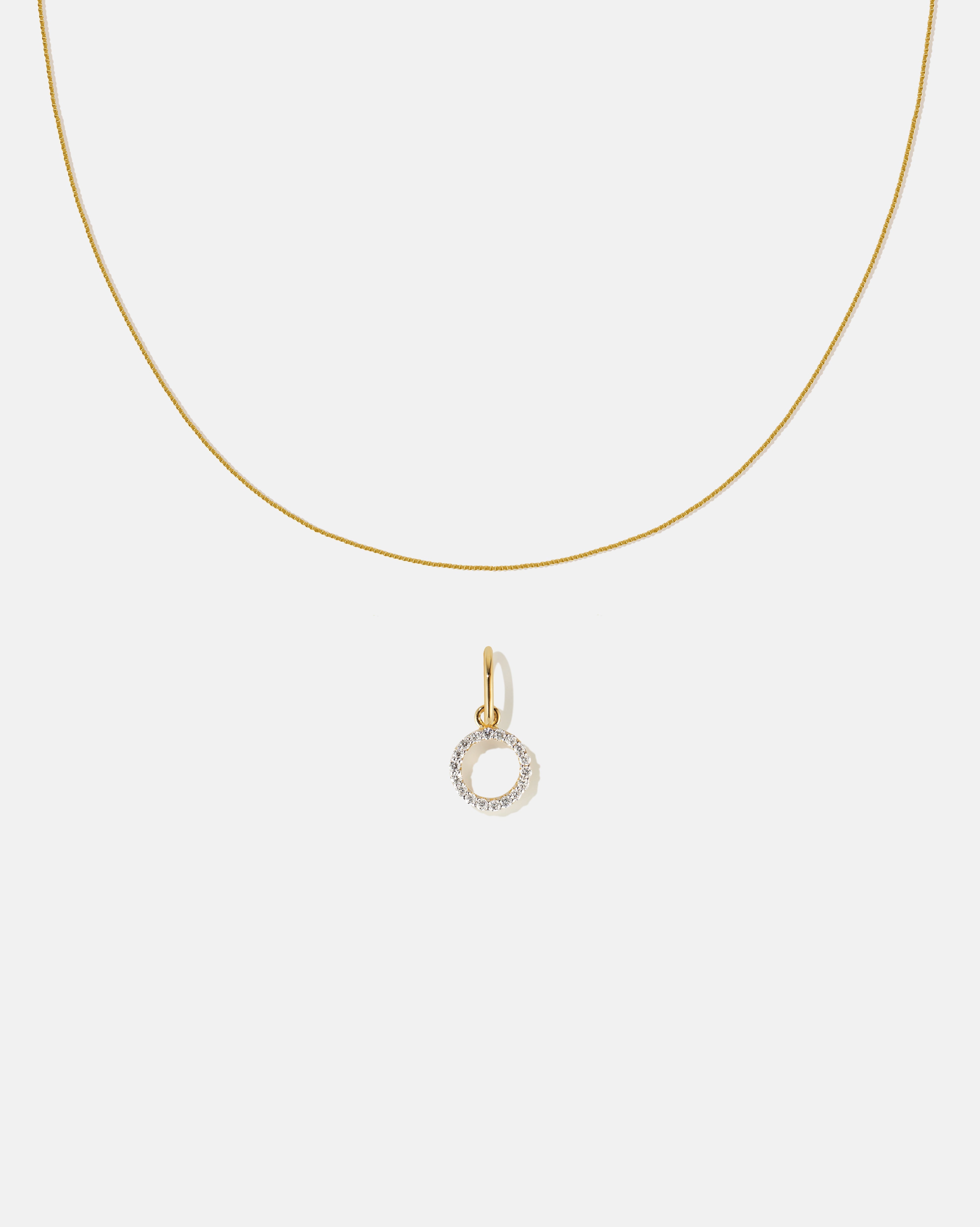 BRUNA The Label Sets O / 14k Massivgold / Laborgezüchtete Diamanten Letter Pendant Set