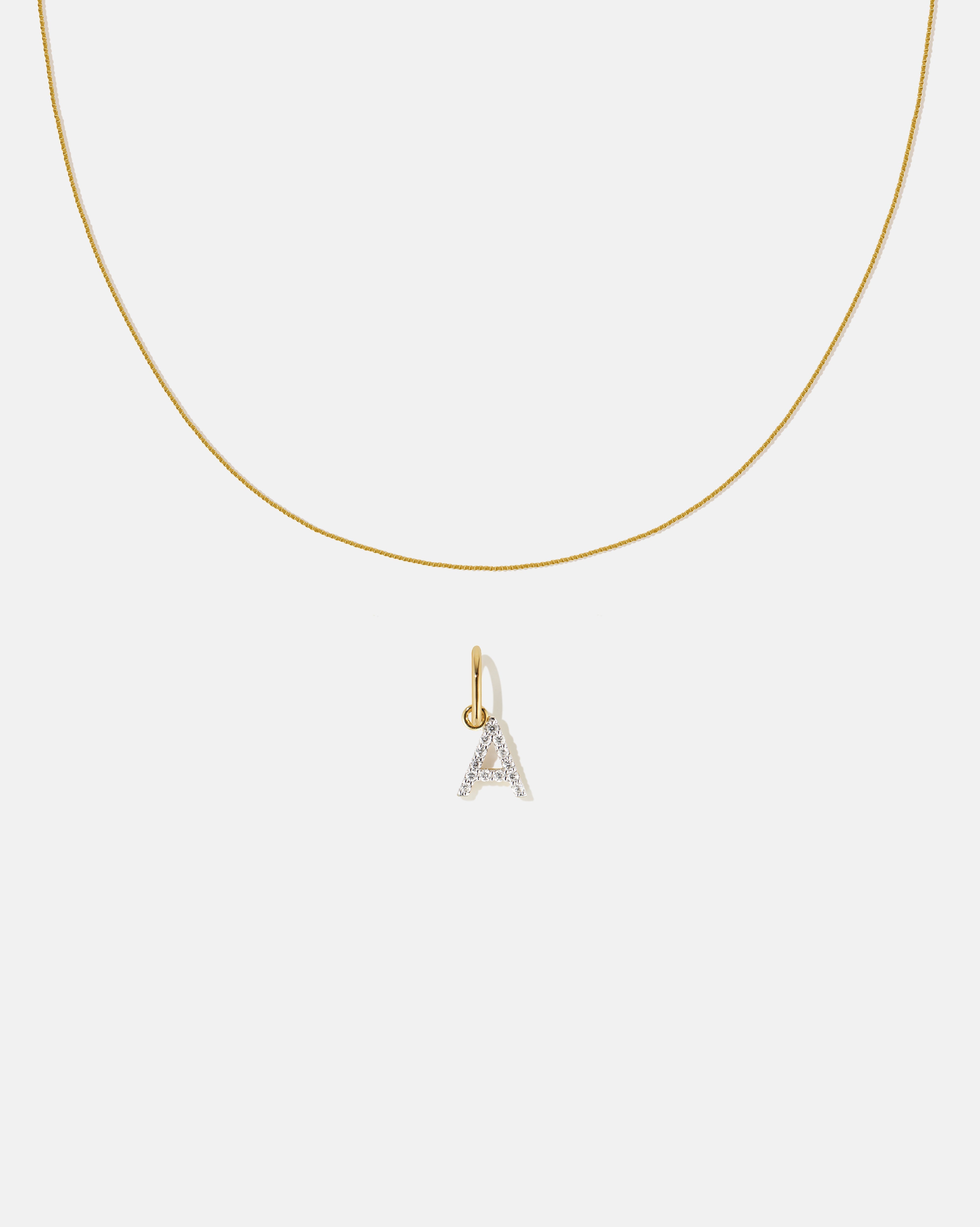 BRUNA The Label Sets A / 14k Massivgold / Laborgezüchtete Diamanten Letter Pendant Set