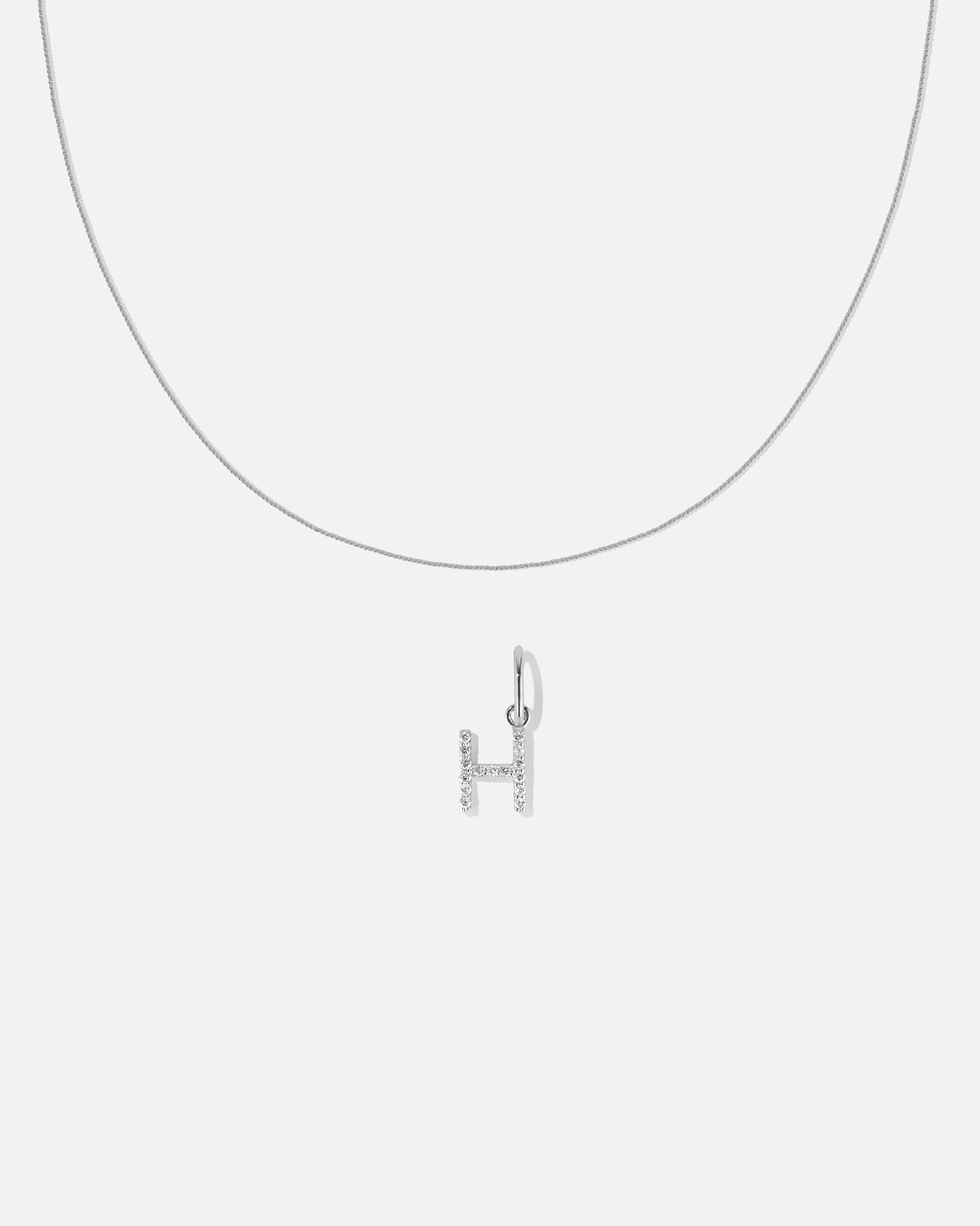 BRUNA The Label Sets H / 14k Weißgold / Laborgezüchtete Diamanten Letter Pendant Set