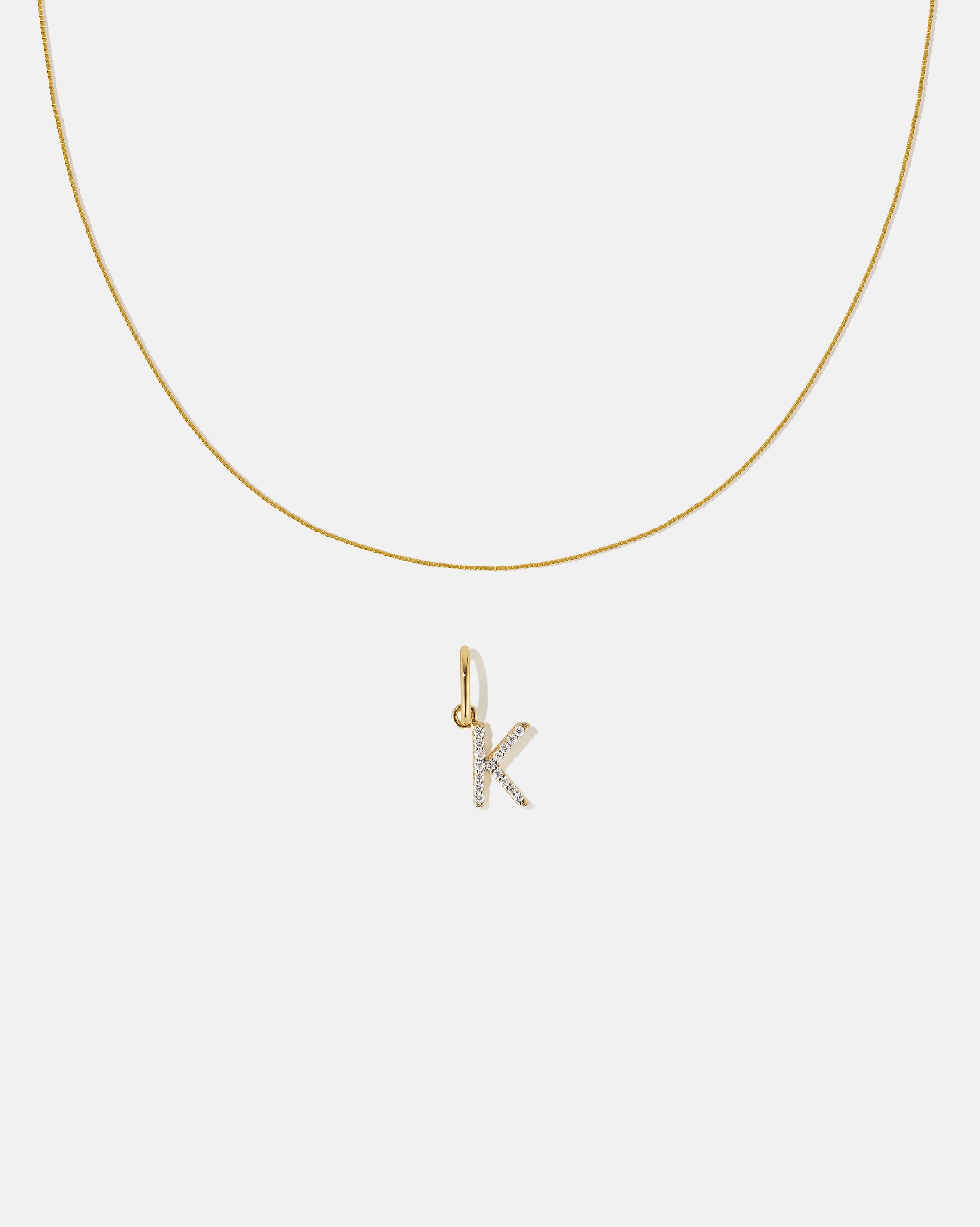 BRUNA The Label Sets K / 14k Massivgold / Laborgezüchtete Diamanten Letter Pendant Set