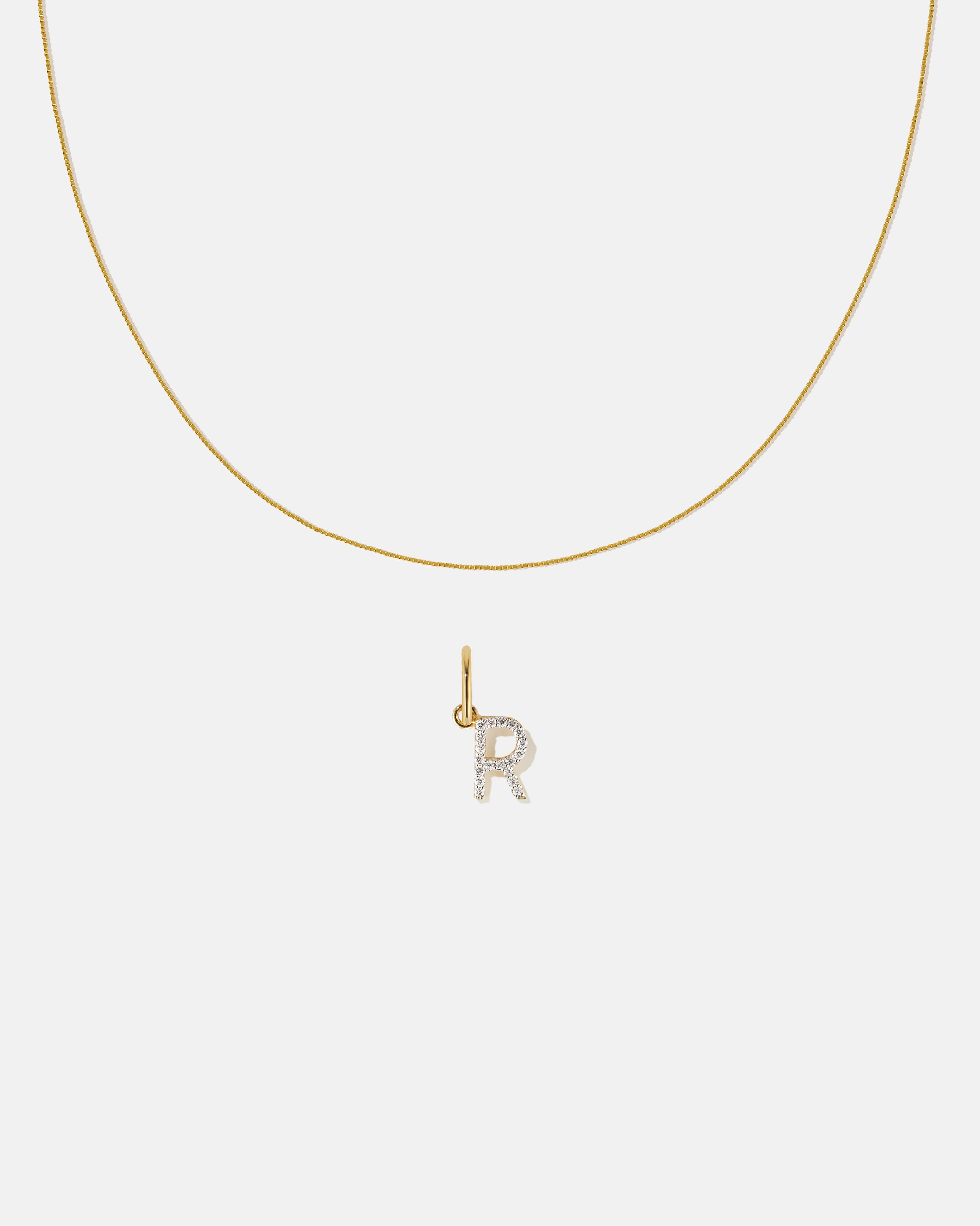 BRUNA The Label Sets R / 14k Massivgold / Laborgezüchtete Diamanten Letter Pendant Set