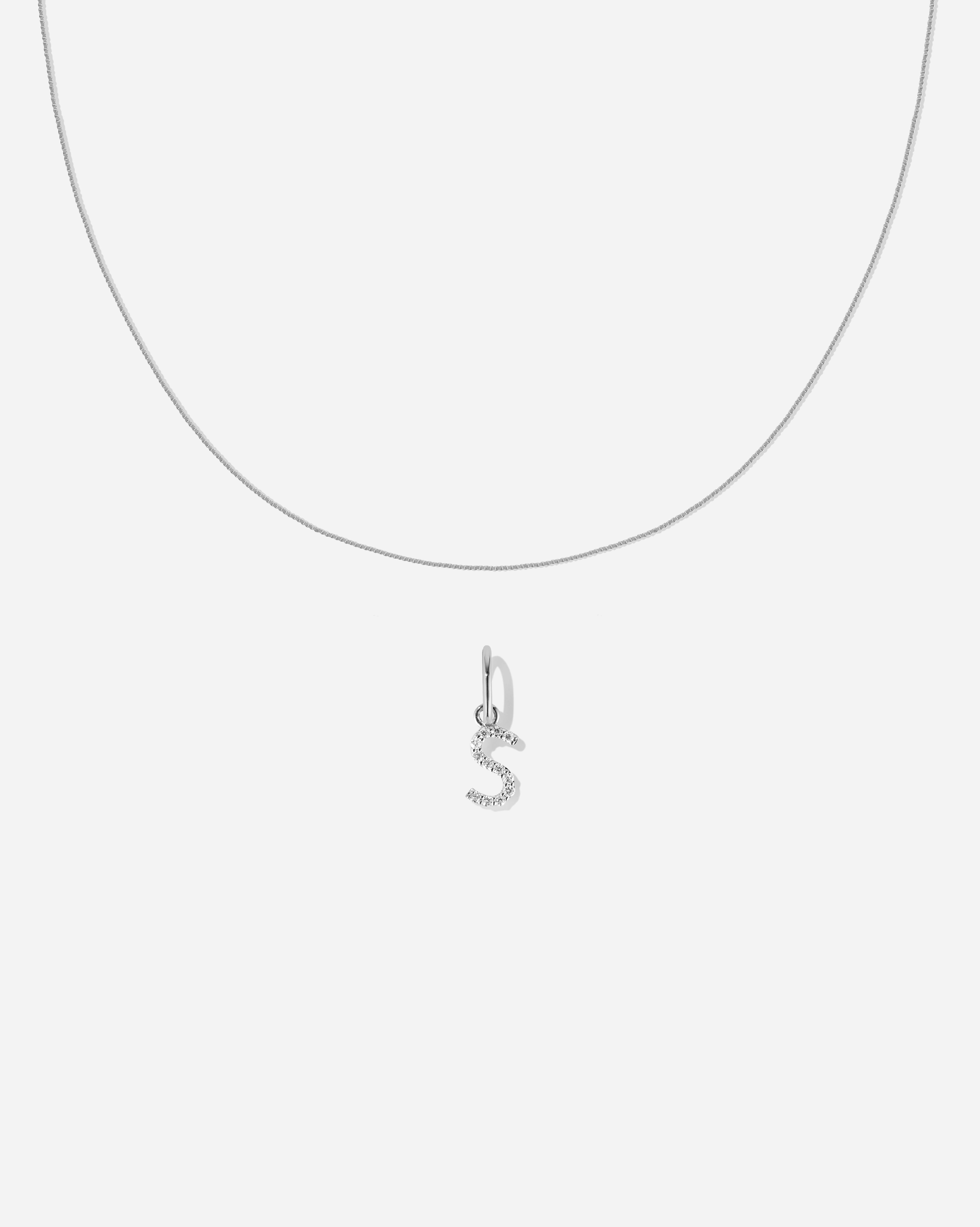 BRUNA The Label Sets S / 14k Weißgold / Laborgezüchtete Diamanten Letter Pendant Set