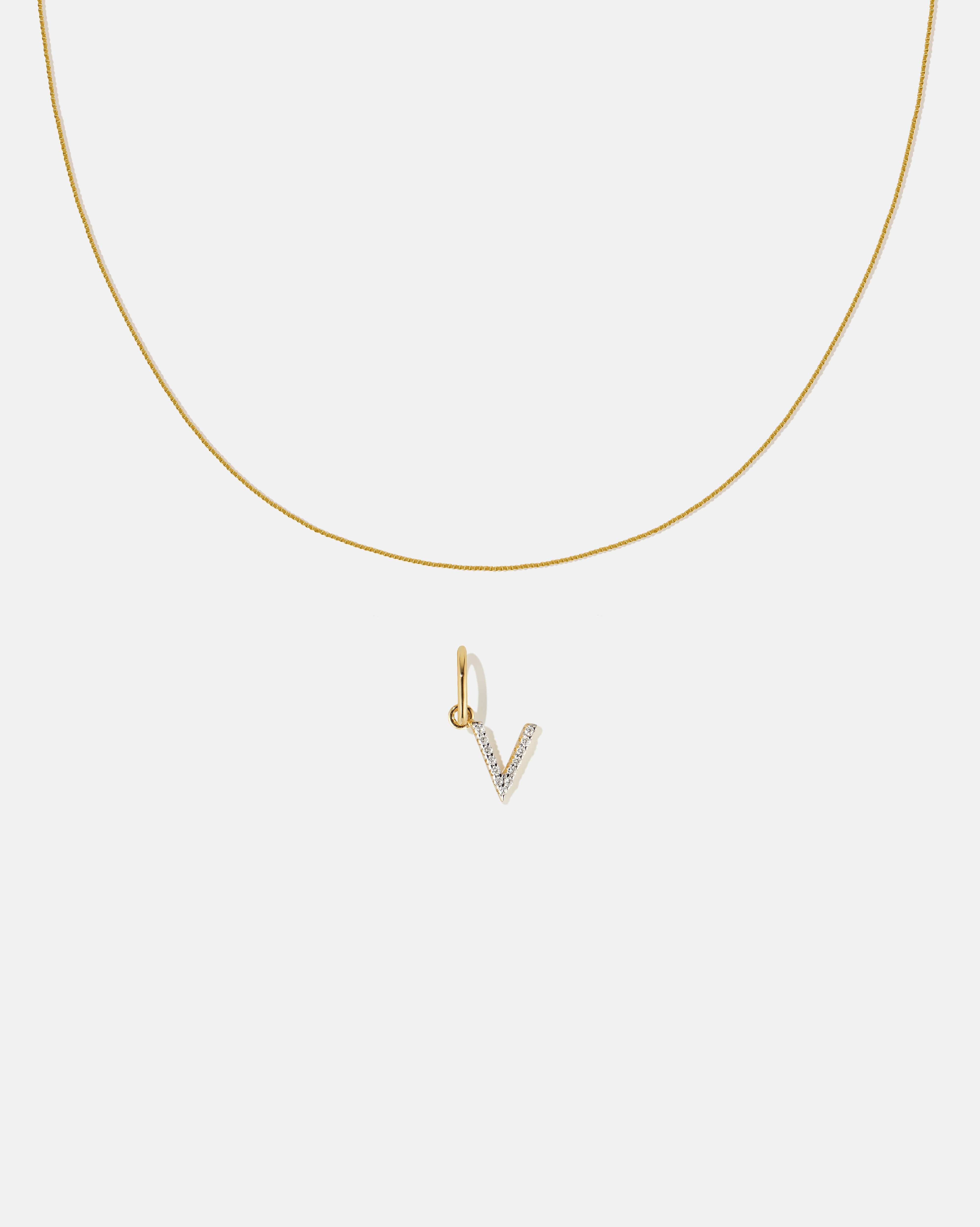 BRUNA The Label Sets V / 14k Massivgold / Laborgezüchtete Diamanten Letter Pendant Set