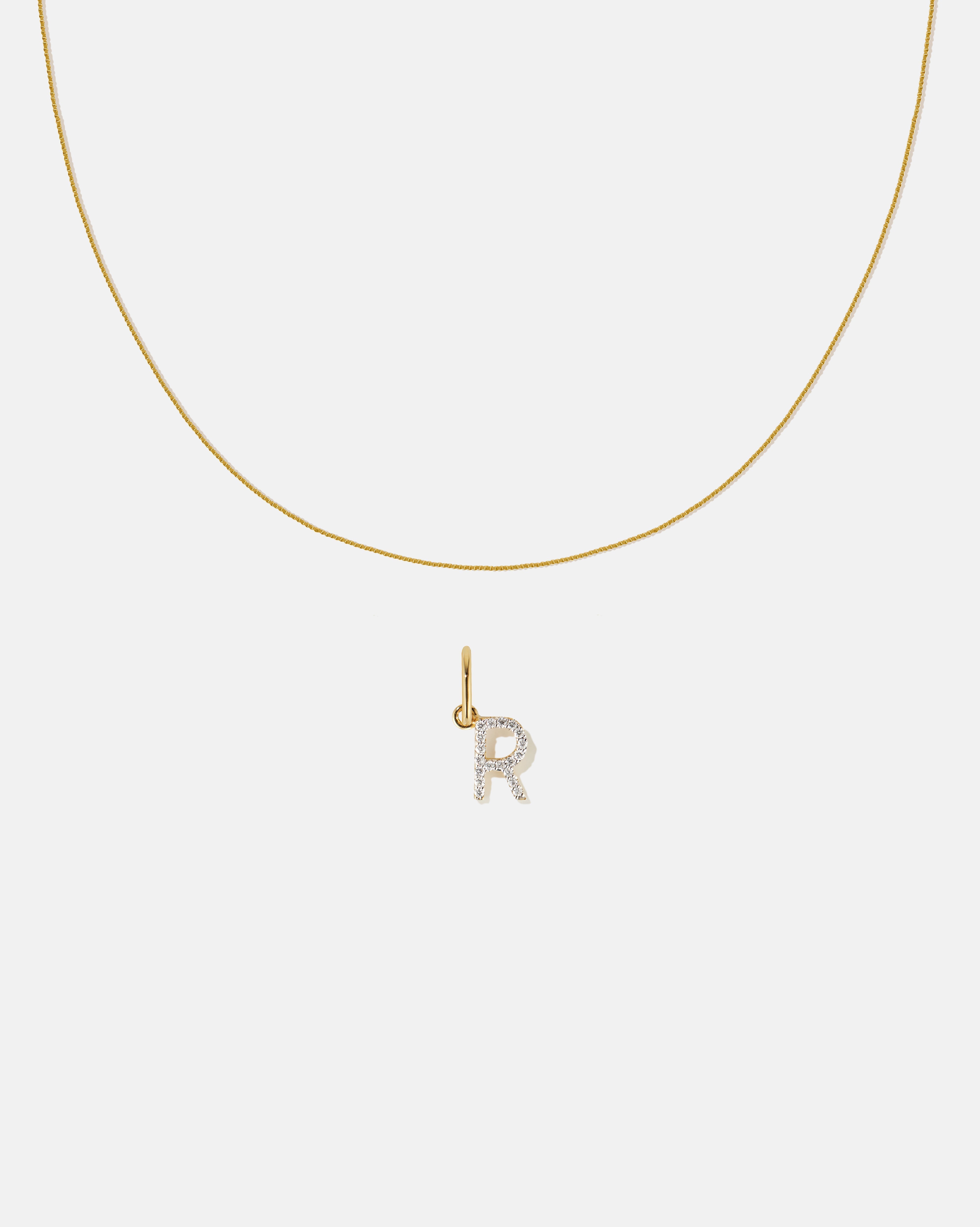 BRUNA The Label Sets R / 14k Massivgold / Laborgezüchtete Diamanten Letter Pendant Set