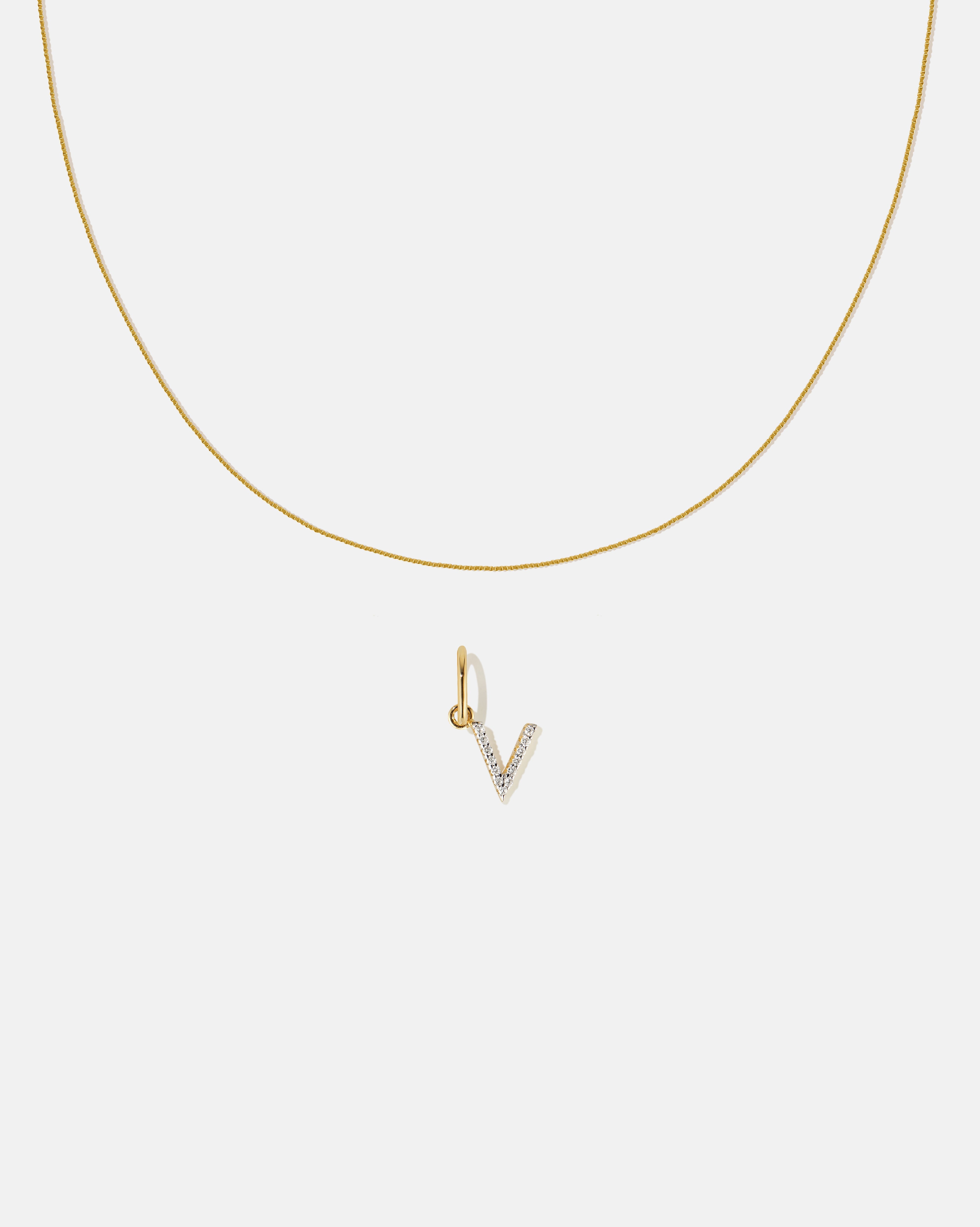 BRUNA The Label Sets V / 14k Massivgold / Laborgezüchtete Diamanten Letter Pendant Set