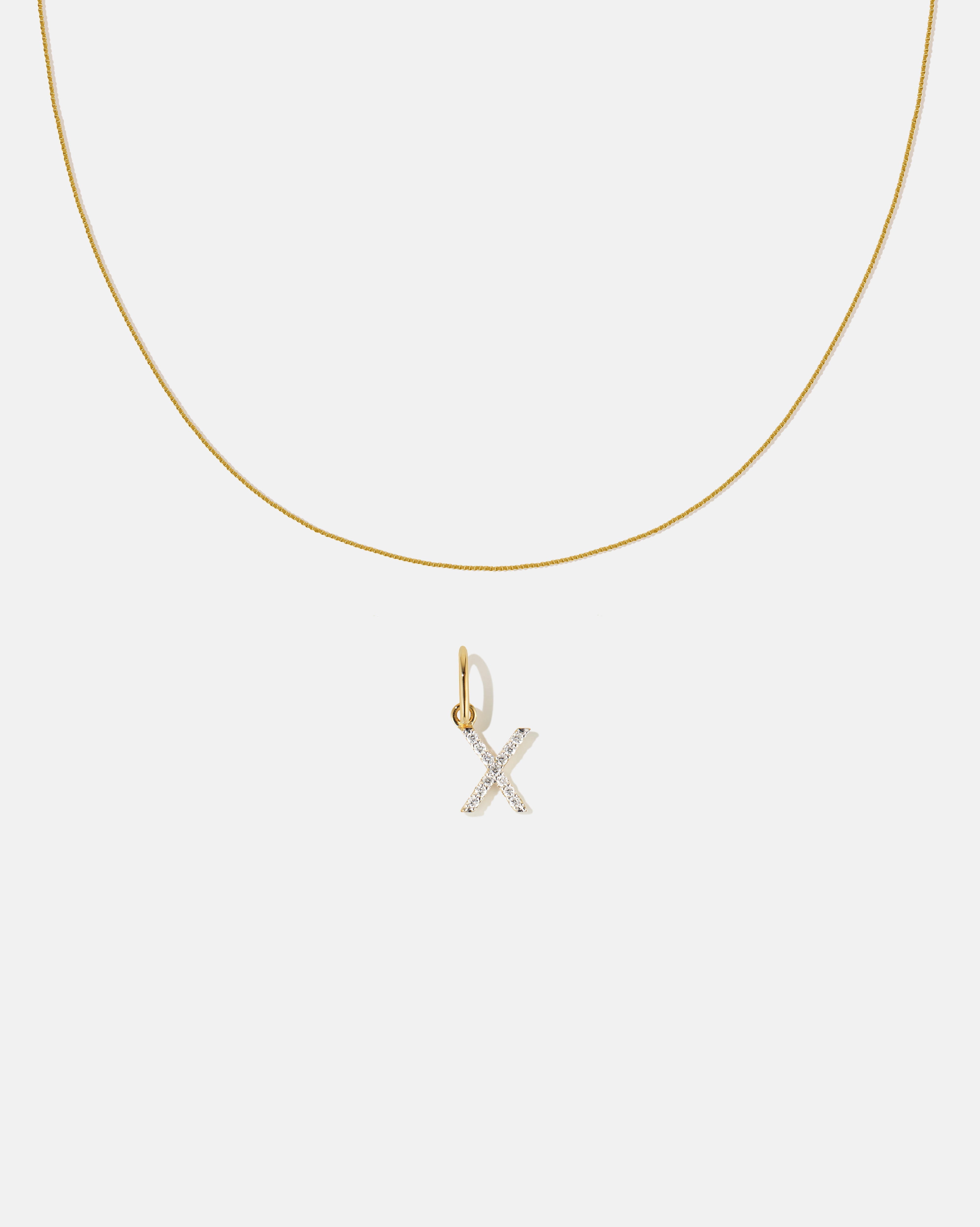 BRUNA The Label Sets X / 14k Massivgold / Laborgezüchtete Diamanten Letter Pendant Set