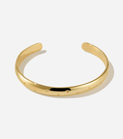 BRUNA The Label Bracelet S/M / 18k Gold Vermeil Liguria Logo Cuff Bracelet