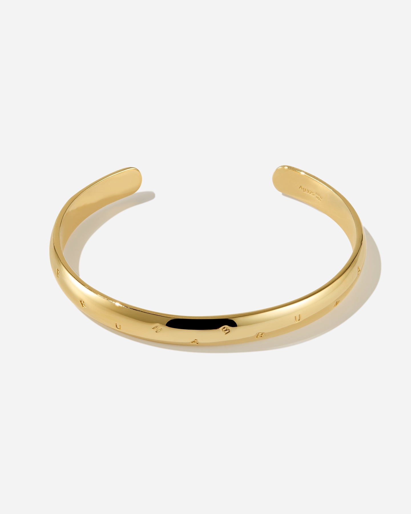 BRUNA The Label Bracelet S/M / 18k Gold Vermeil Liguria Logo Cuff Bracelet