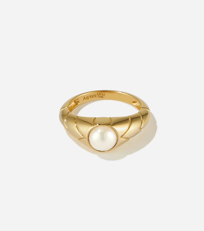 BRUNA The Label Ring 18k Gold Vermeil / Perlen / 52 Limoges Ring