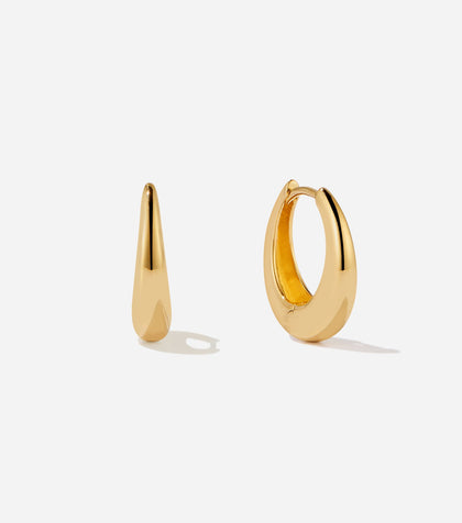 BRUNA The Label Earrings 18k Gold Vermeil / No Gems Merida Medium Hoops