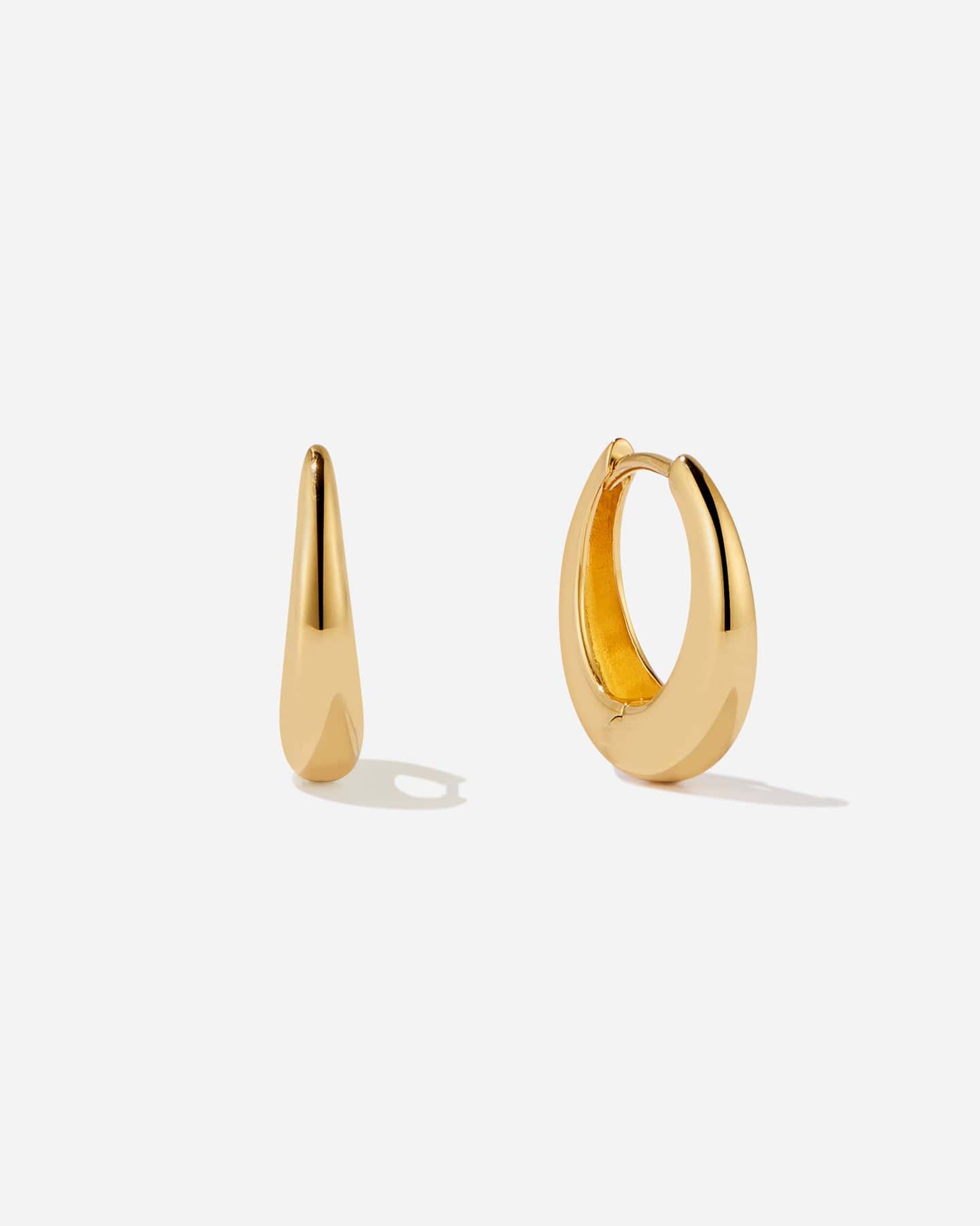 BRUNA The Label Earrings 18k Gold Vermeil / No Gems Merida Medium Hoops