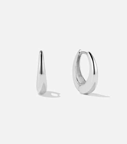 BRUNA The Label Earrings 925 Sterling Silber / No Gems Merida Medium Hoops