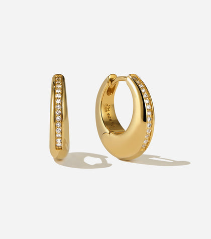 BRUNA The Label Earrings 18k Gold Vermeil / Topaz Merida Topaz Hoops