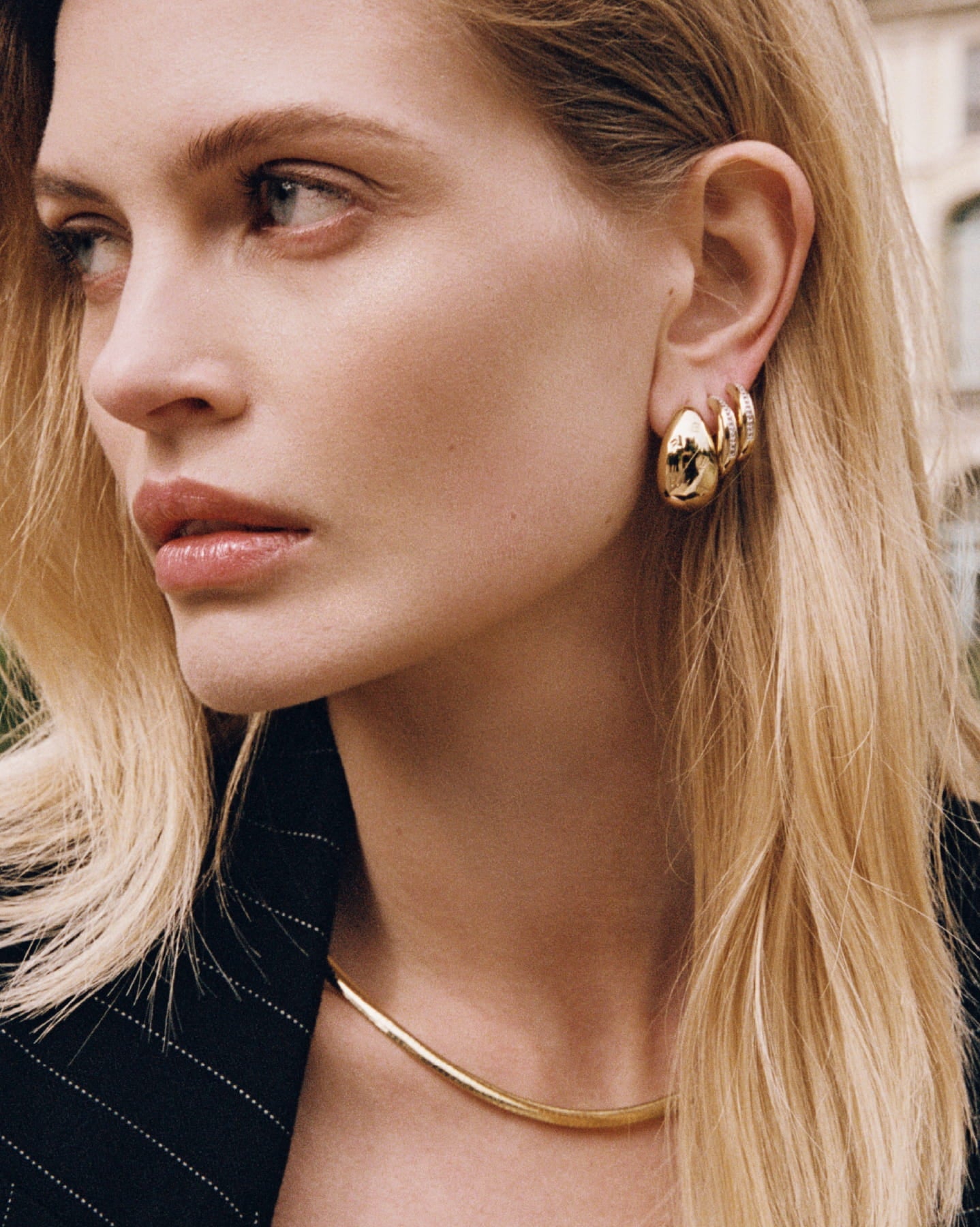 BRUNA The Label Earrings Merida Topaz Hoops