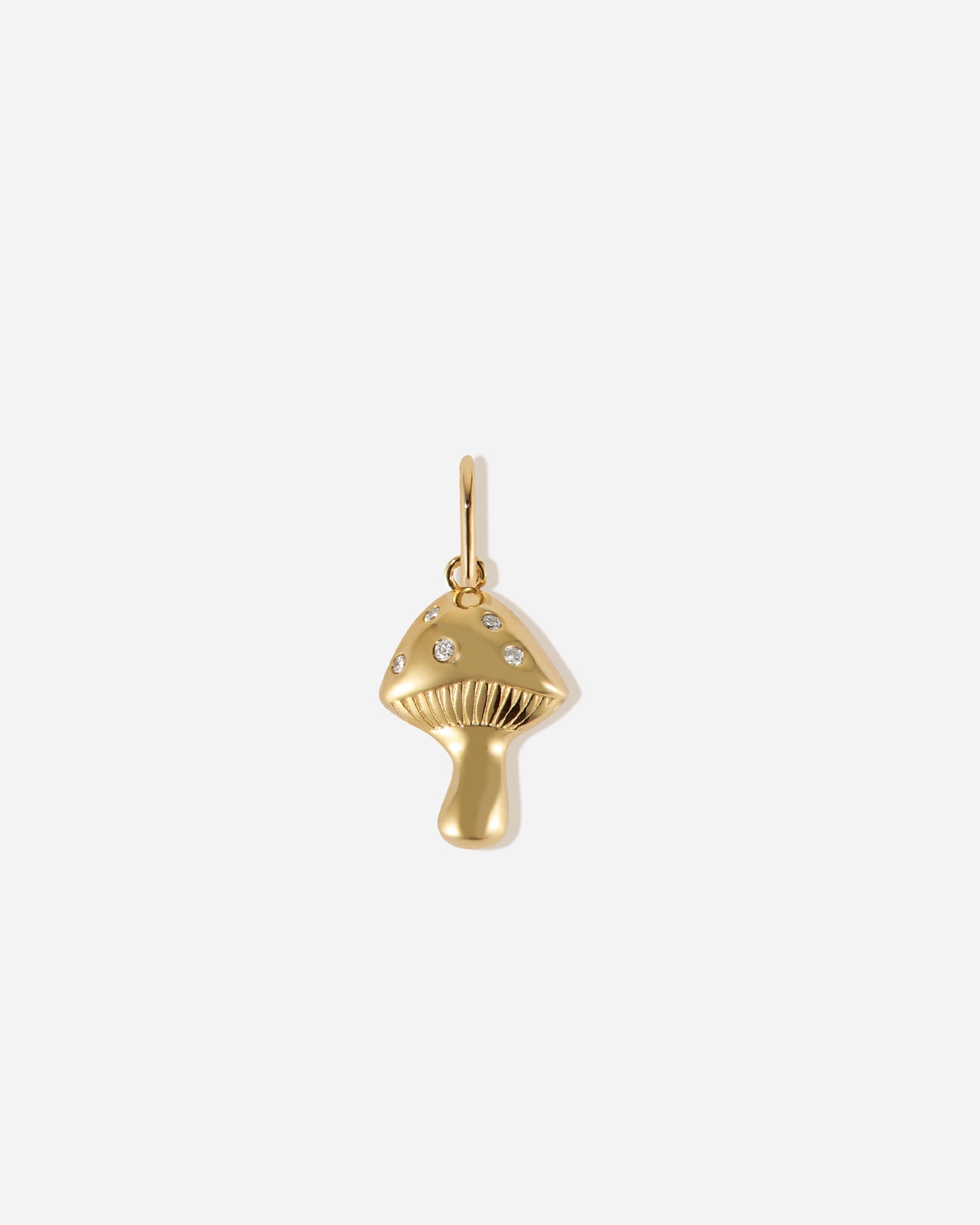 BRUNA The Label Charm 14k Massivgold / Laborgezüchtete Diamanten Mushroom Charm