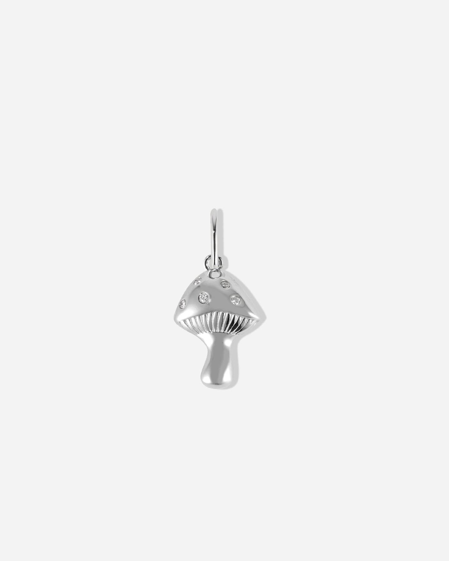 BRUNA The Label Charm 14k Weißgold / Laborgezüchtete Diamanten Mushroom Charm