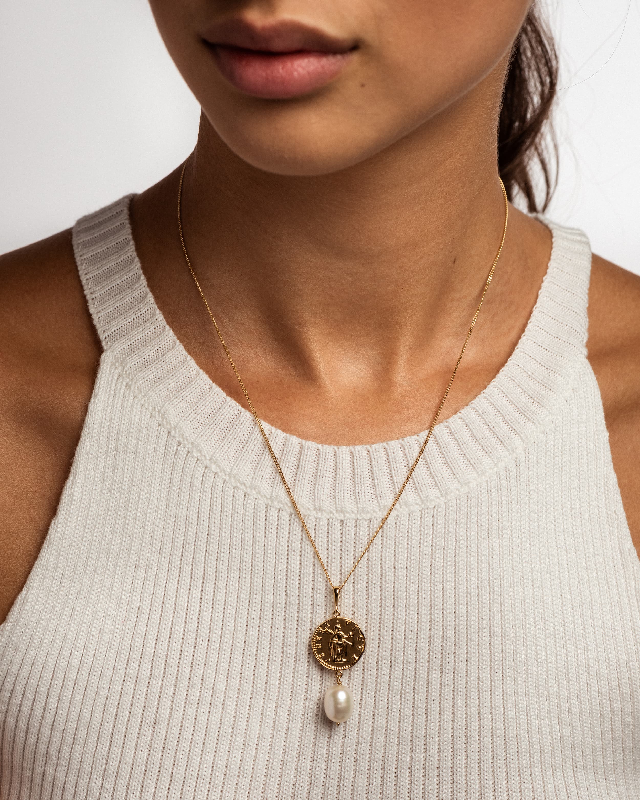 Bruna The Label Necklace 18k Gold Vermeil / Perlen Mykonos Necklace