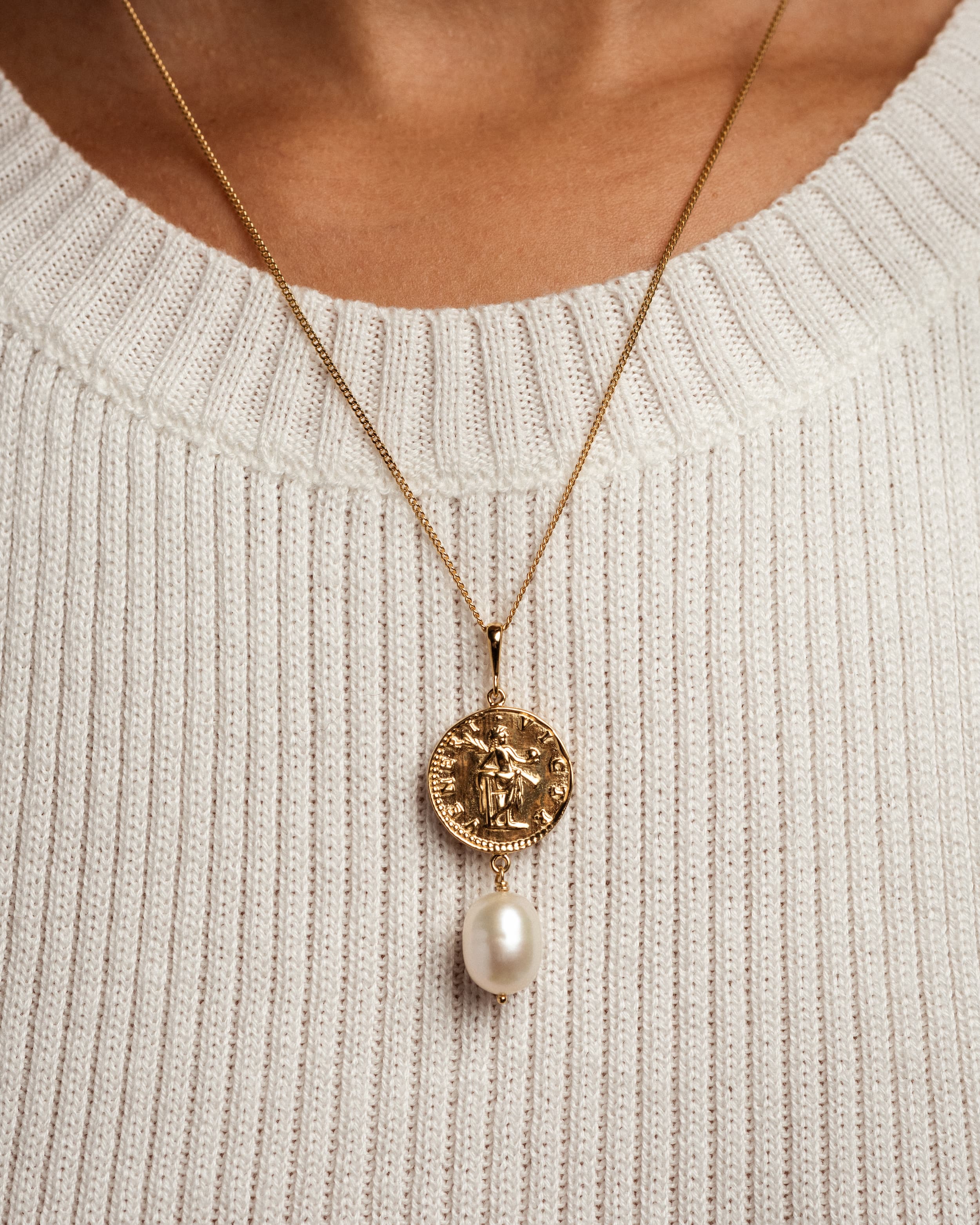 Bruna The Label Necklace 18k Gold Vermeil / Perlen Mykonos Necklace