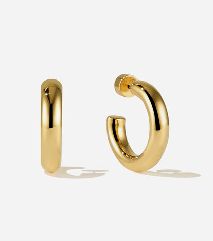 BRUNA The Label Earrings 18k Gold Vermeil Nantes Medium Hoops