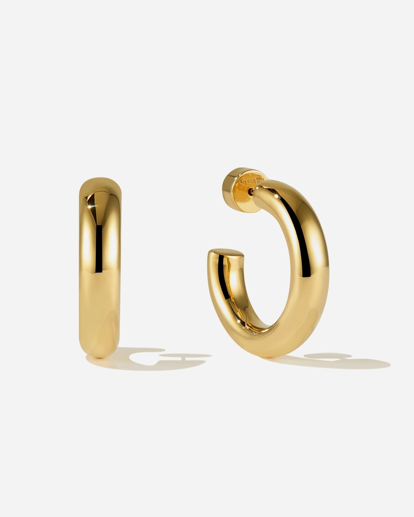 BRUNA The Label Earrings 18k Gold Vermeil Nantes Medium Hoops