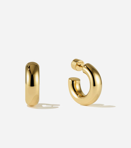 BRUNA The Label Earrings 18k Gold Vermeil Nantes Small Hoops